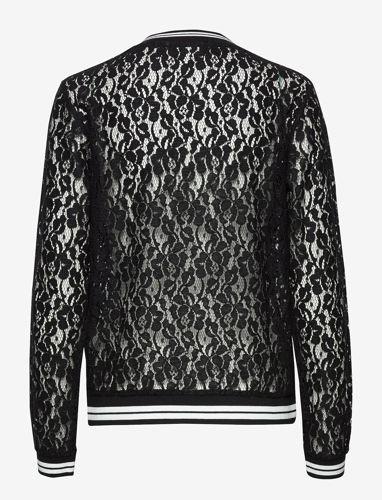 Superdry - LACE TIPPED APPLIQUE TOP - black - 1