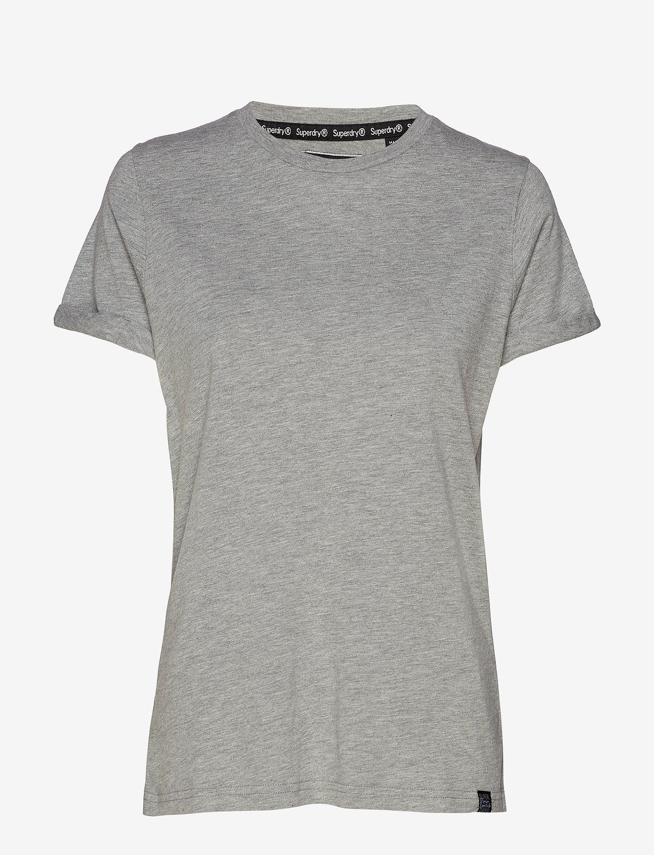 Superdry - PREMIUM CREW NECK TEE - pebble grey marl - 0