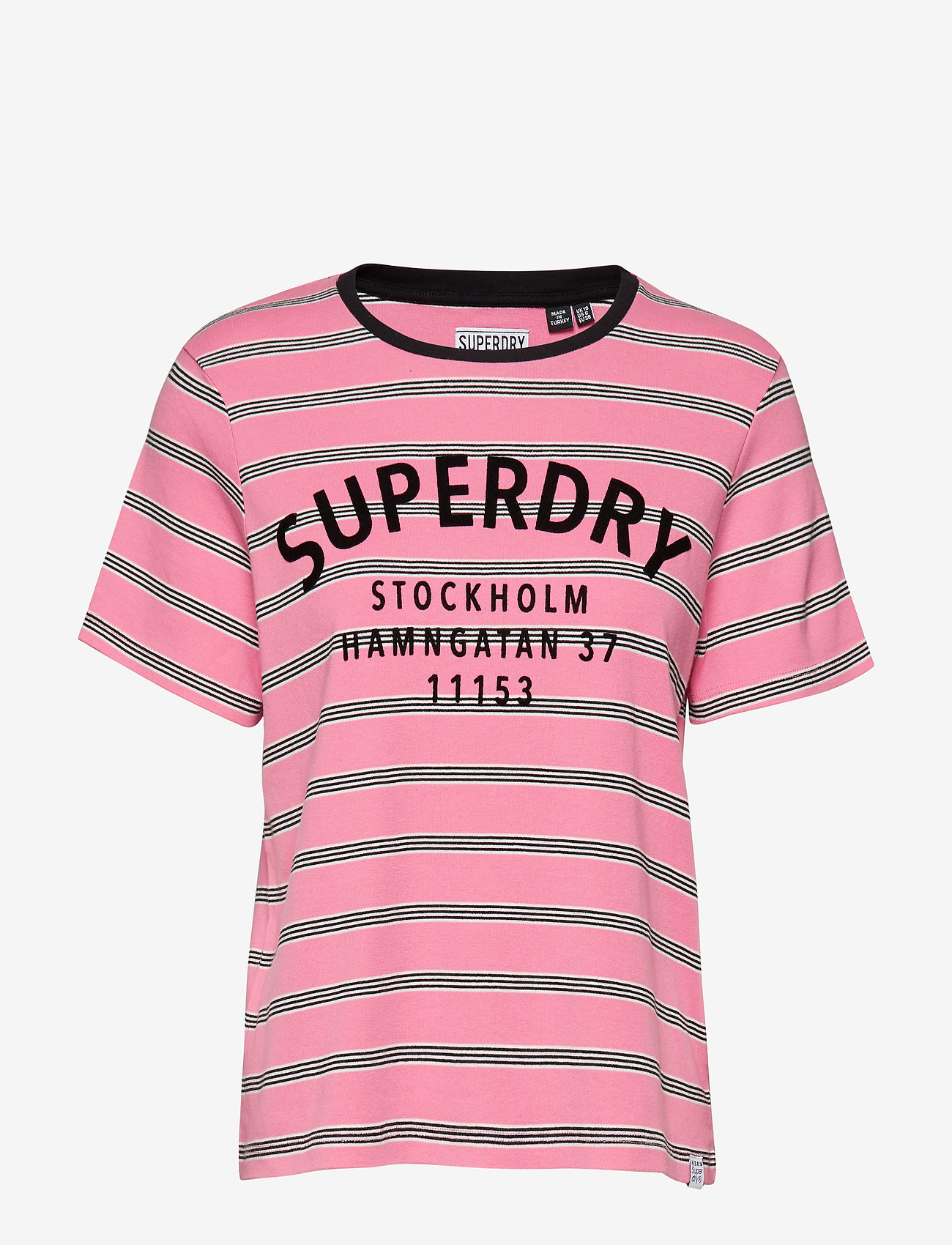 Superdry - RAE STRIPE TEE - millenial pink stripe - 0