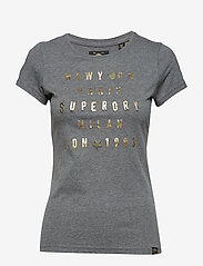 CITY LETTERS TEE - CHARCOAL GREY