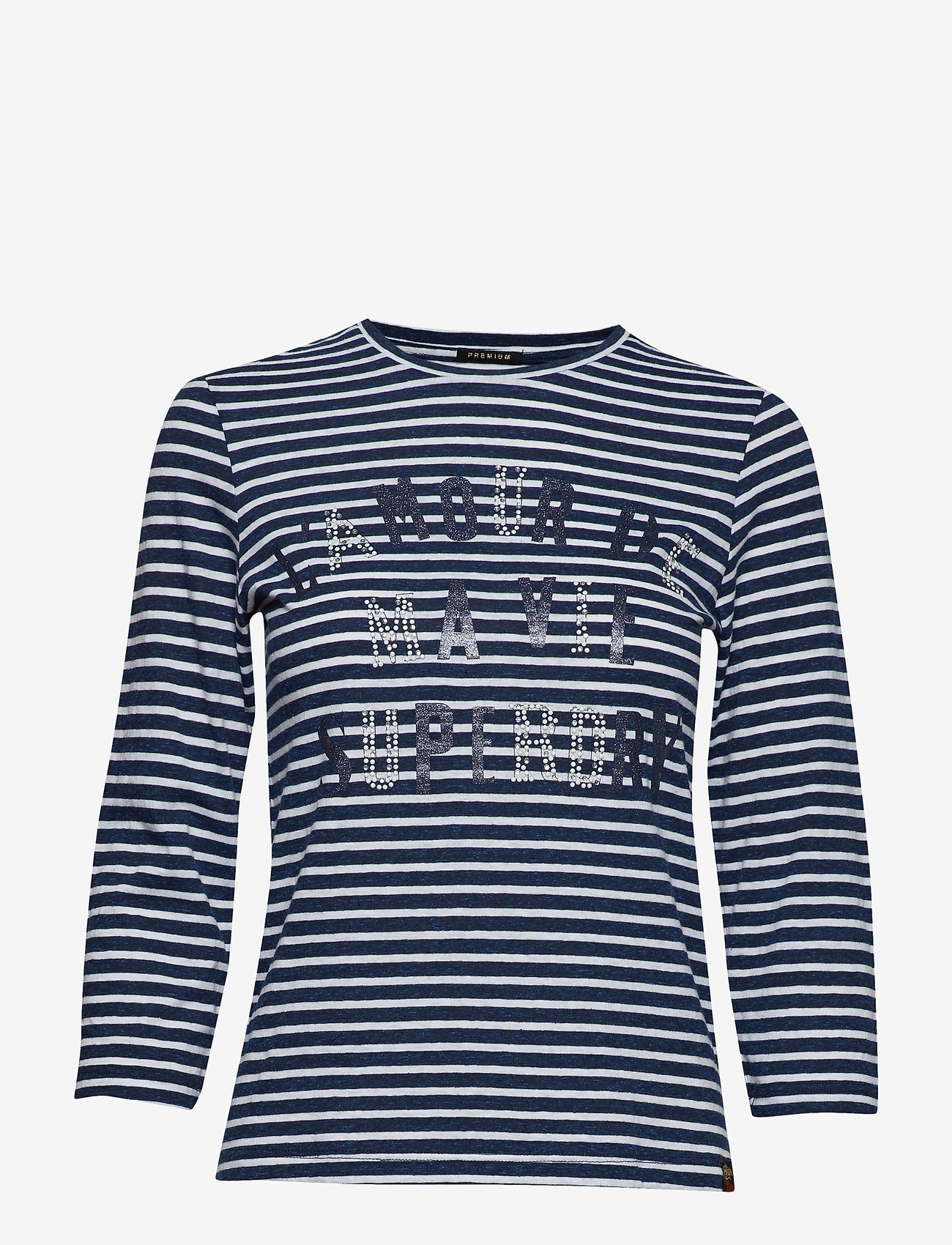 Superdry - JESSA GRAPHIC TOP - regal blue stripe - 0