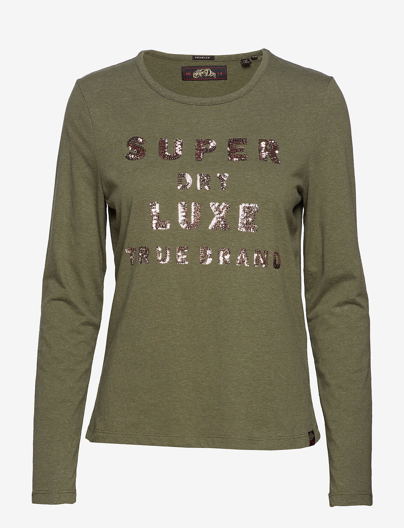 Superdry - LORRI SEQUIN TOP - washed khaki - 0