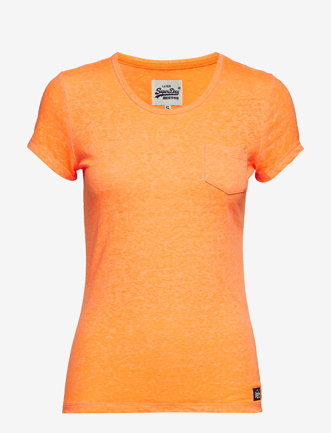 ORANGE LABEL BURNOUT TEE - SNOWY FLURO CORAL