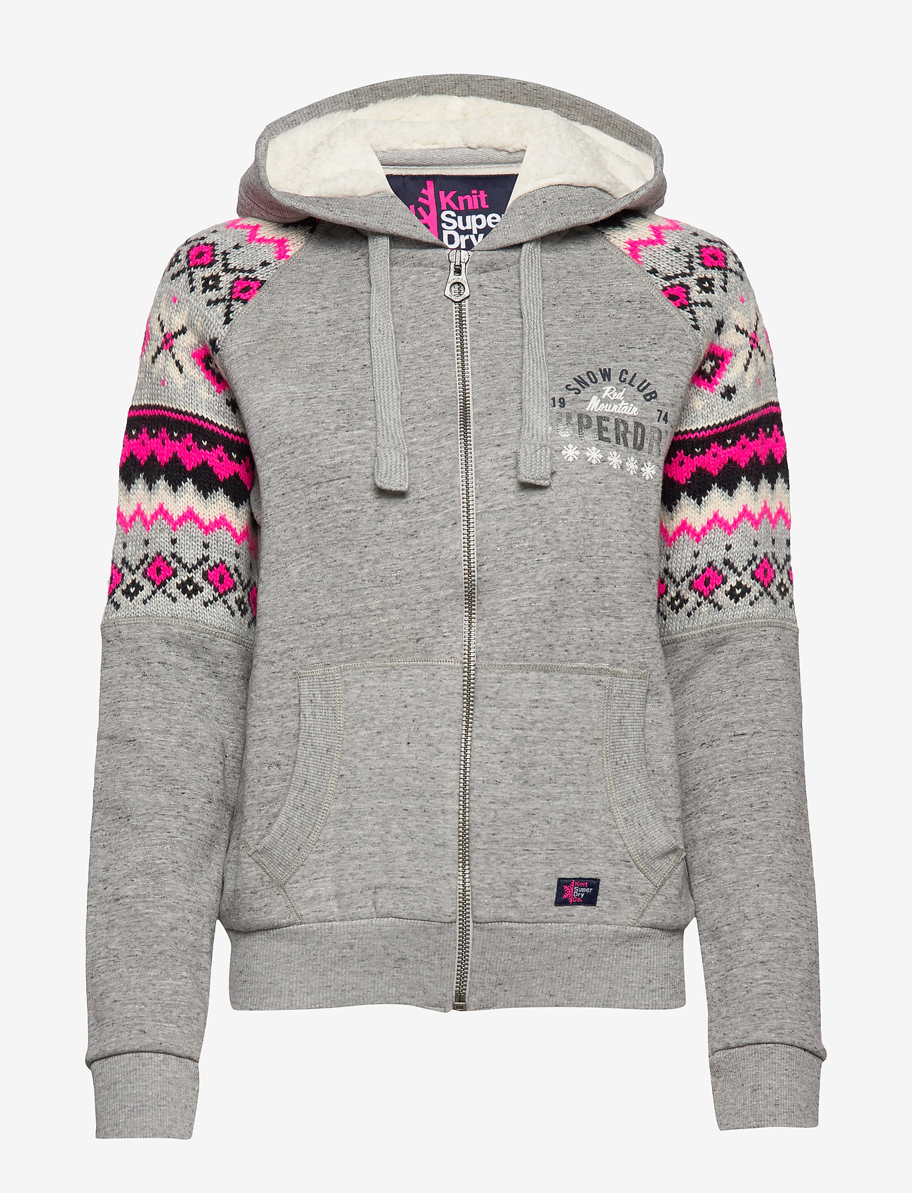 Superdry - DAKOTA FAIRISLE ZIP THRU - grey grit - 0