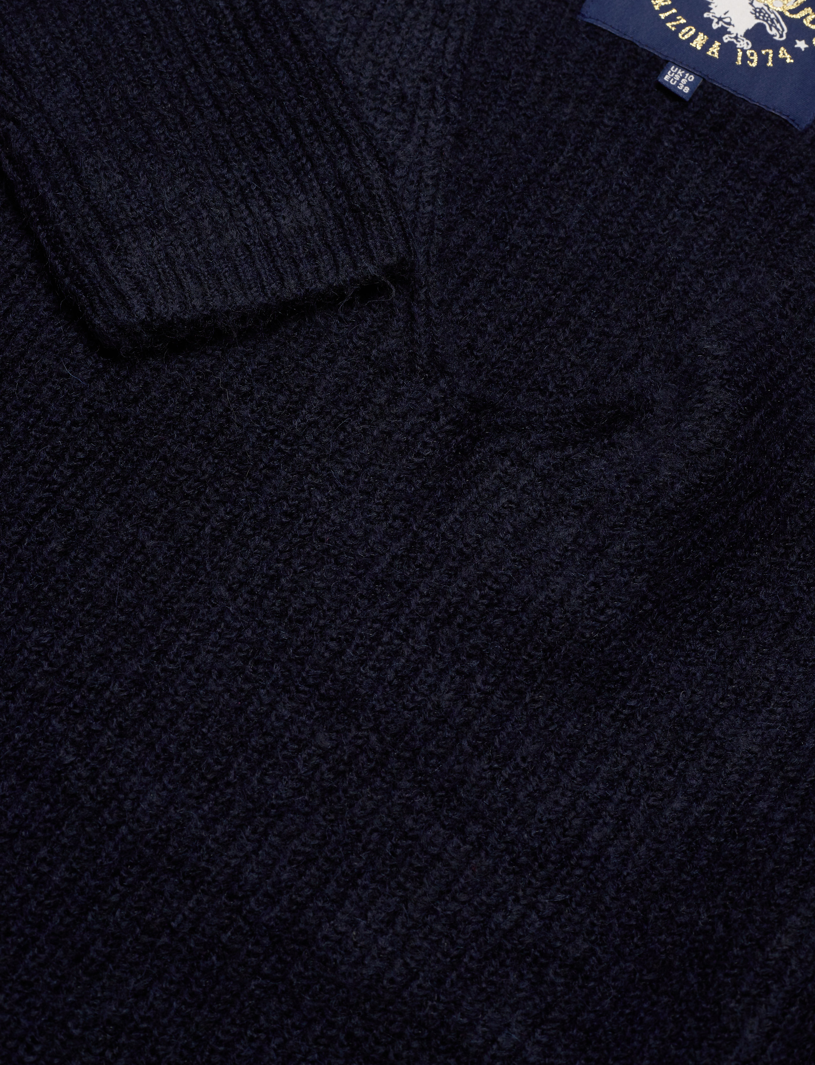 Superdry - PEYTON RIBBED VEE JUMPER - soft navy - 4