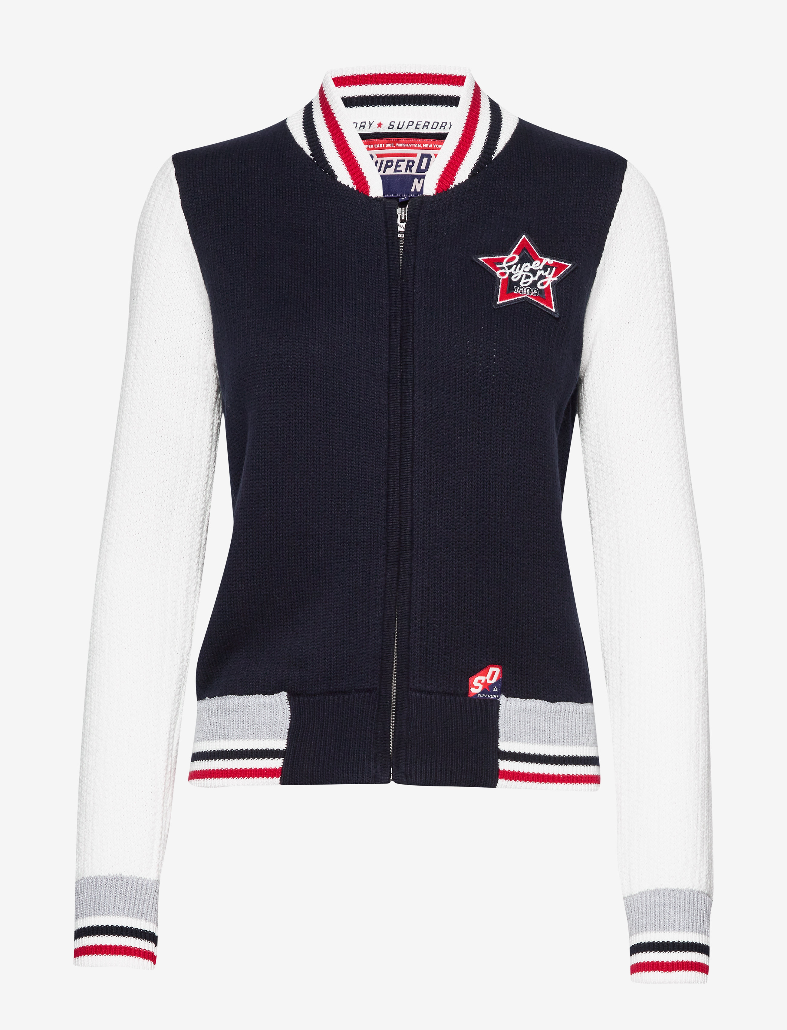 Superdry - VARSITY SPIRIT BOMBER KNIT - marina navy - 0