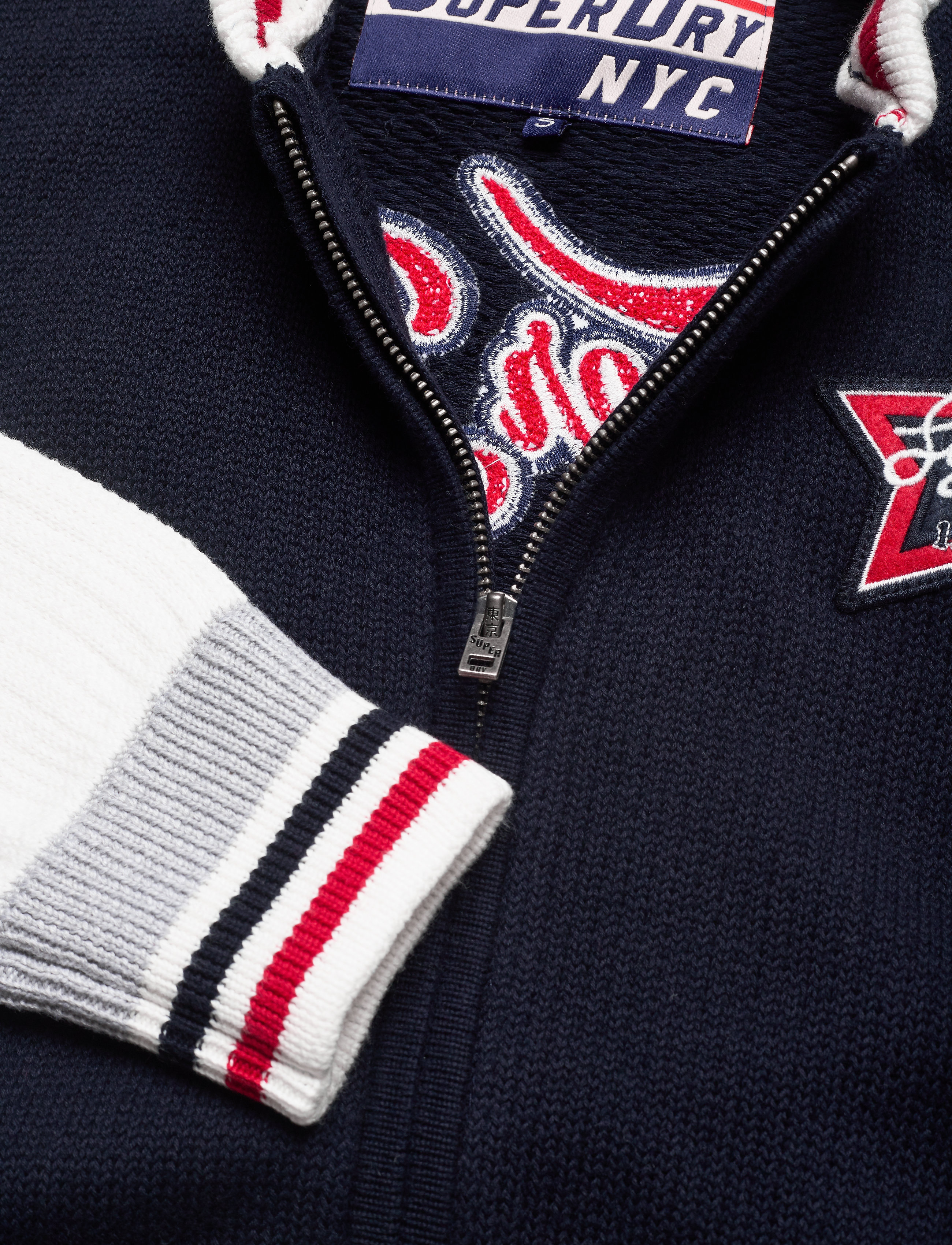 Superdry - VARSITY SPIRIT BOMBER KNIT - marina navy - 2