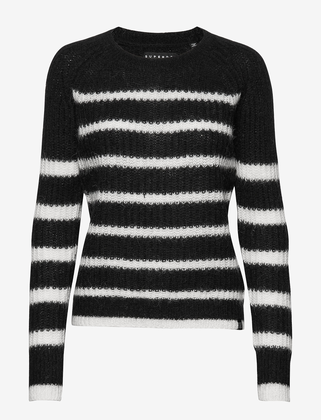 Superdry - MYLEE STRIPE KNIT - black/cream - 0