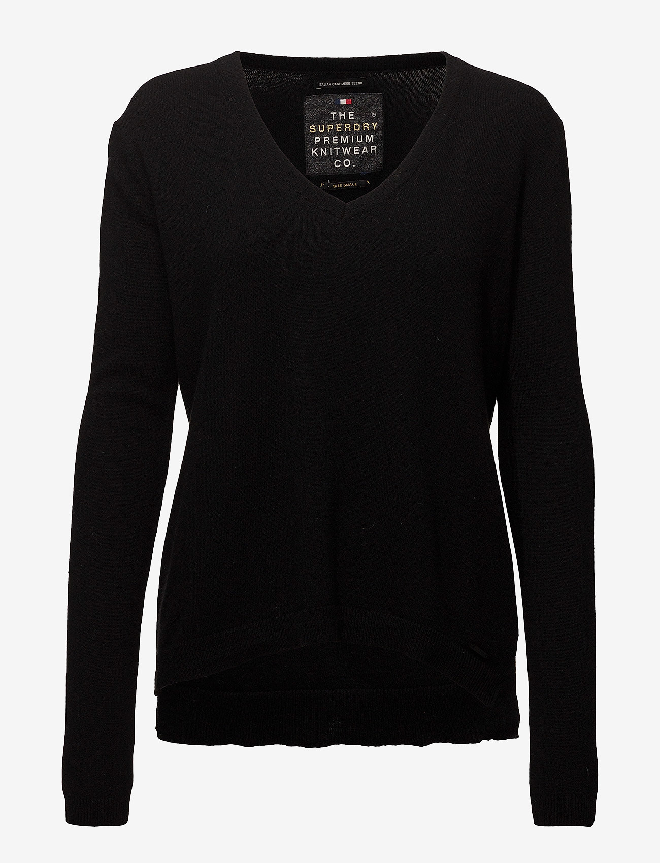 Superdry - LUXE VEE NECK KNIT - black - 0