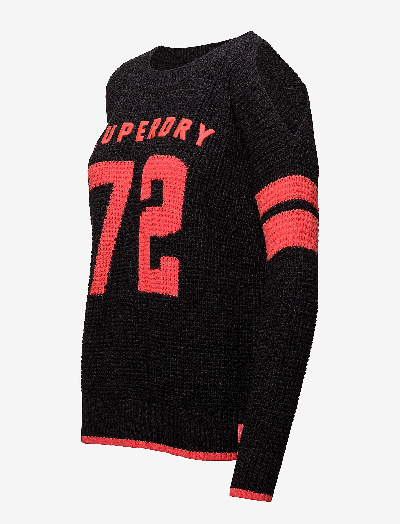 Superdry - VARSITY COLD SHOULDER KNIT - charcoal - 2