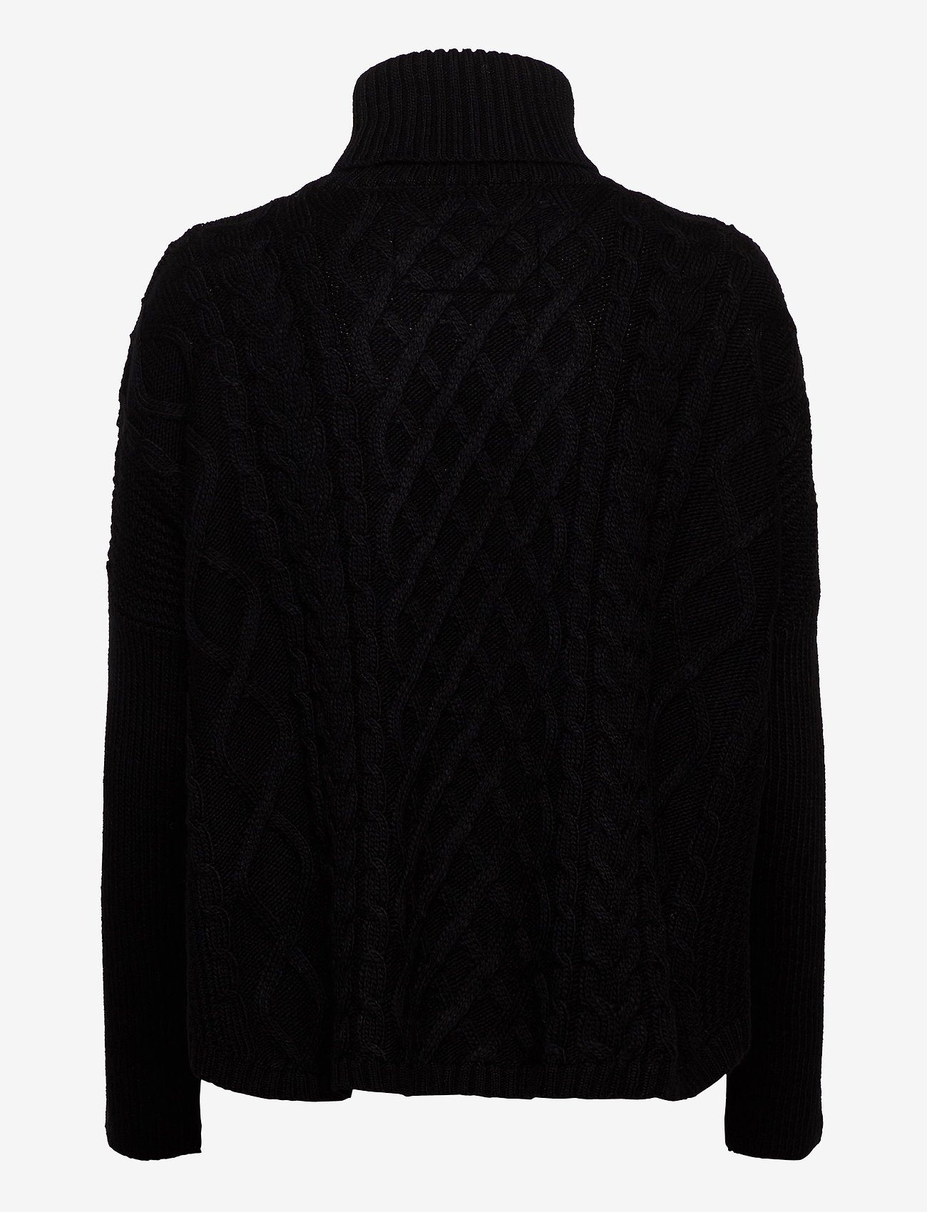Superdry - CABLE CAPE JUMPER - black - 1
