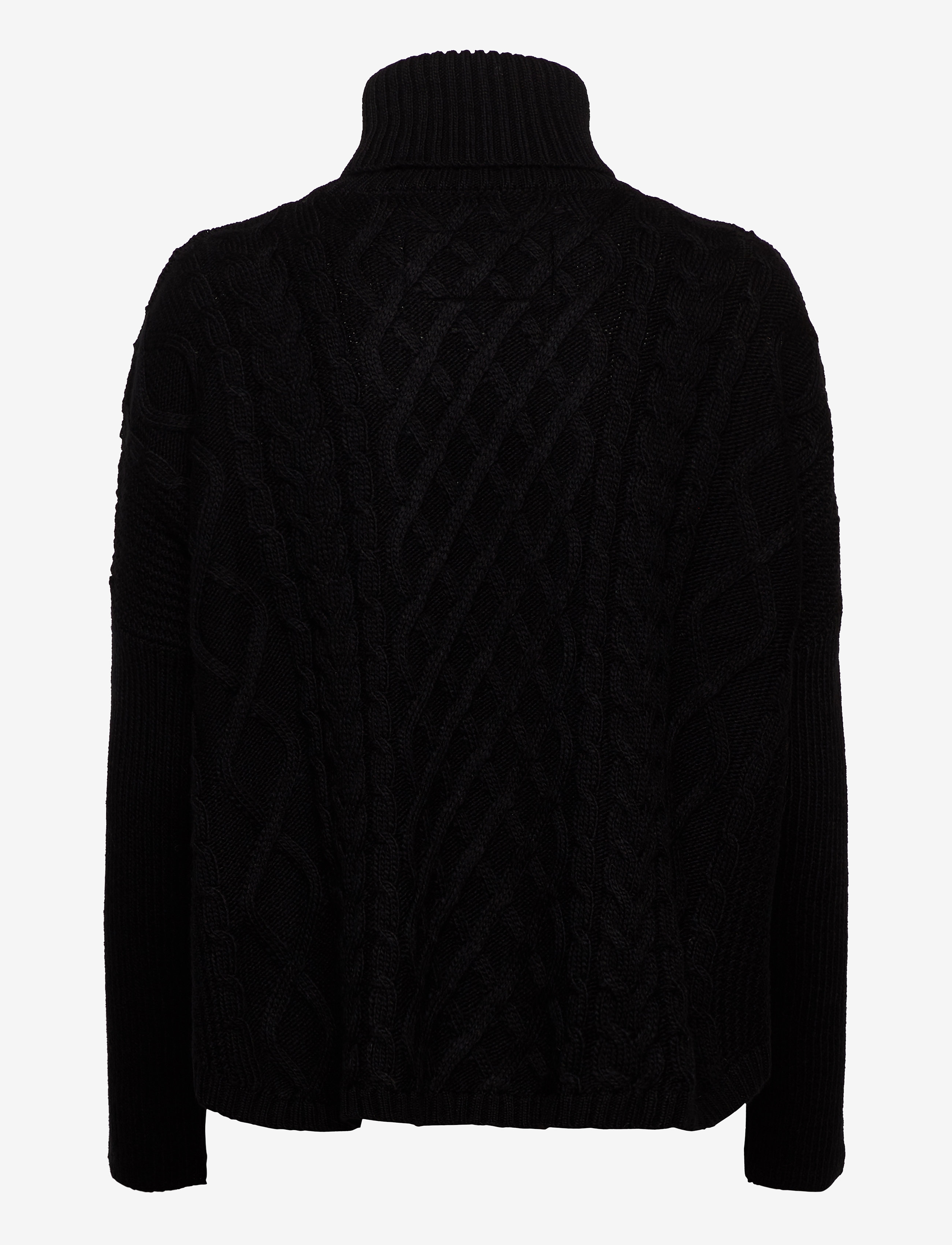 Superdry - CABLE CAPE JUMPER - black - 1