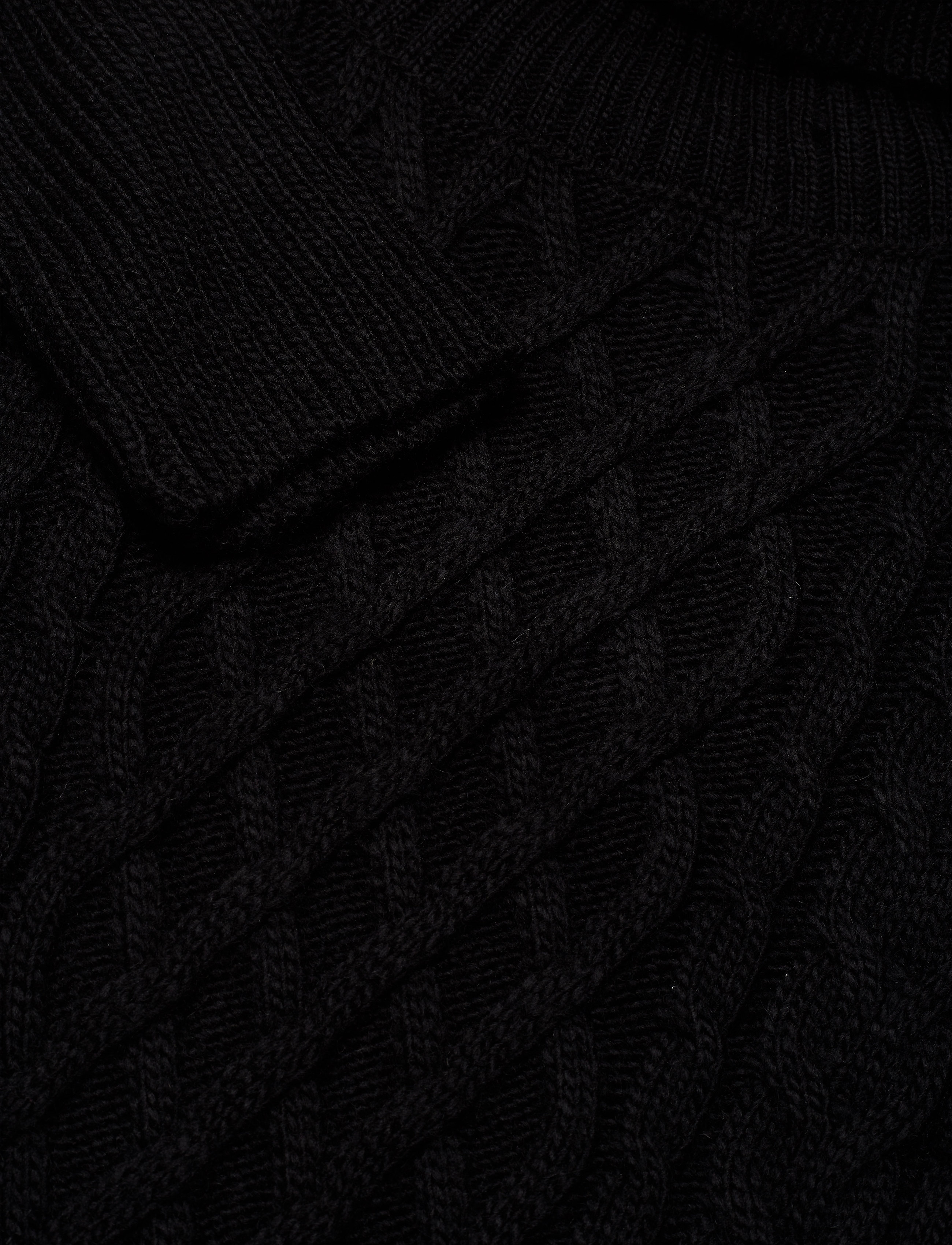 Superdry - CABLE CAPE JUMPER - black - 2
