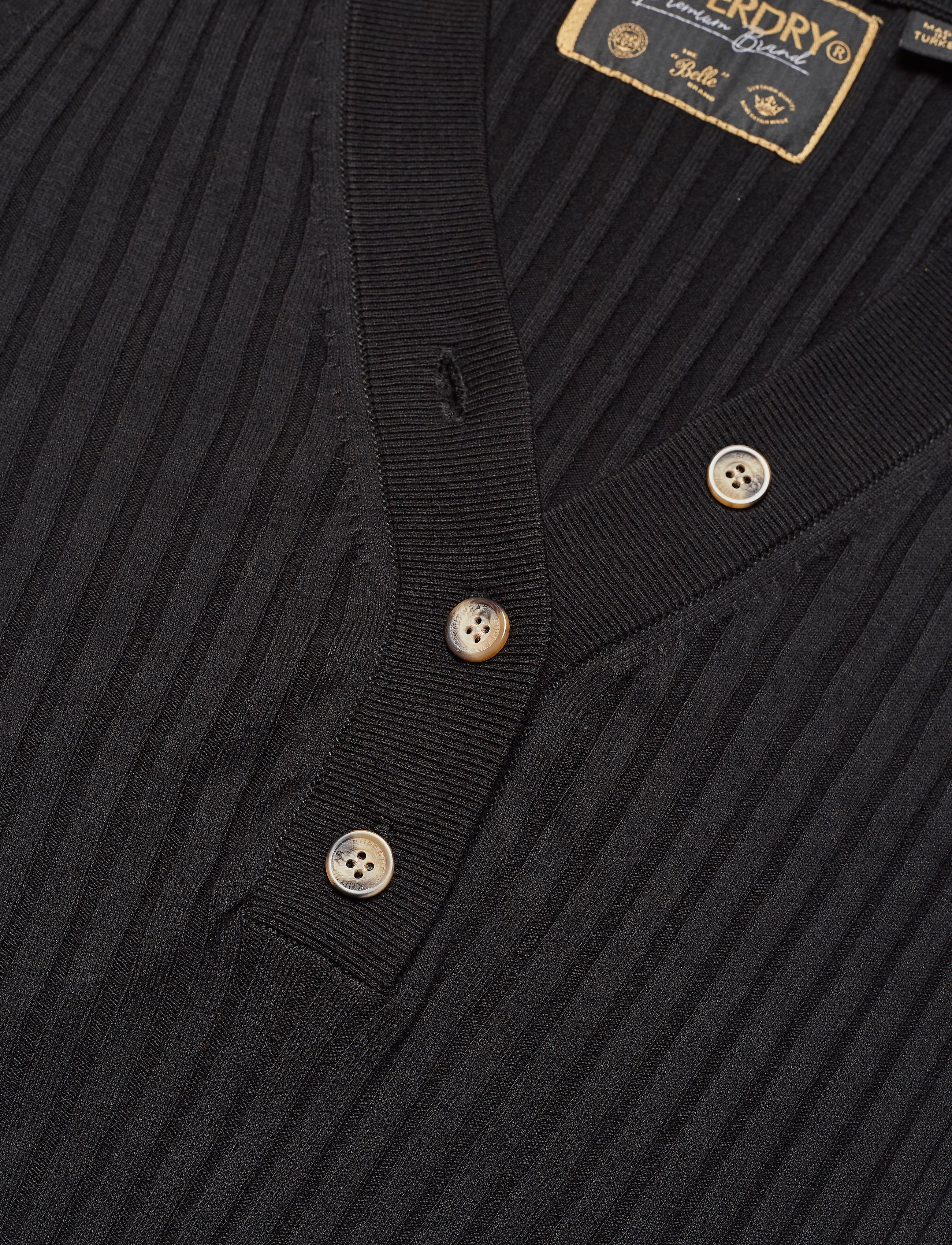 Superdry - LOLA BUTTONED VEE KNIT - black - 2