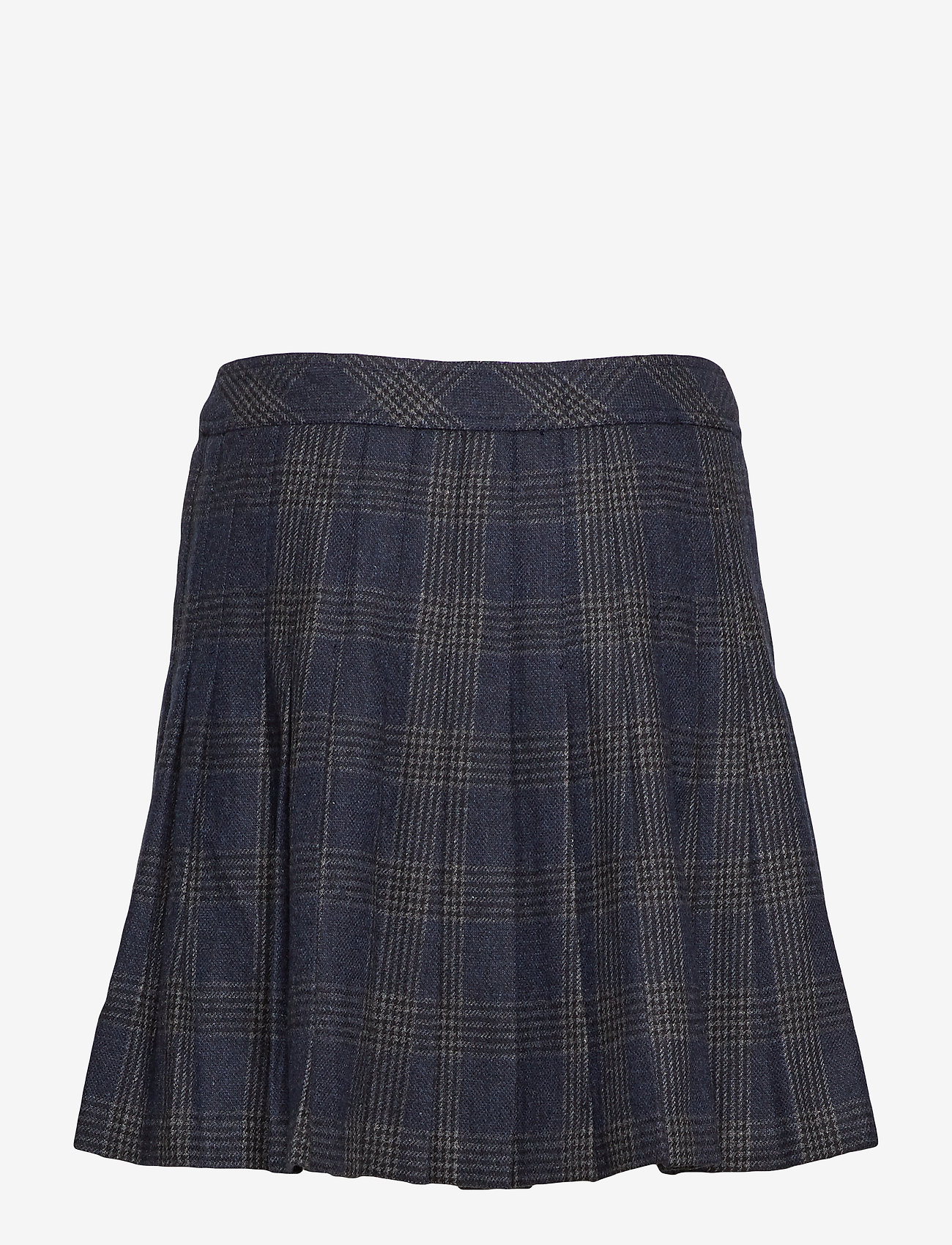 Superdry - JOSIE PLEATED TWEED SKIRT - navy charcoal check - 1