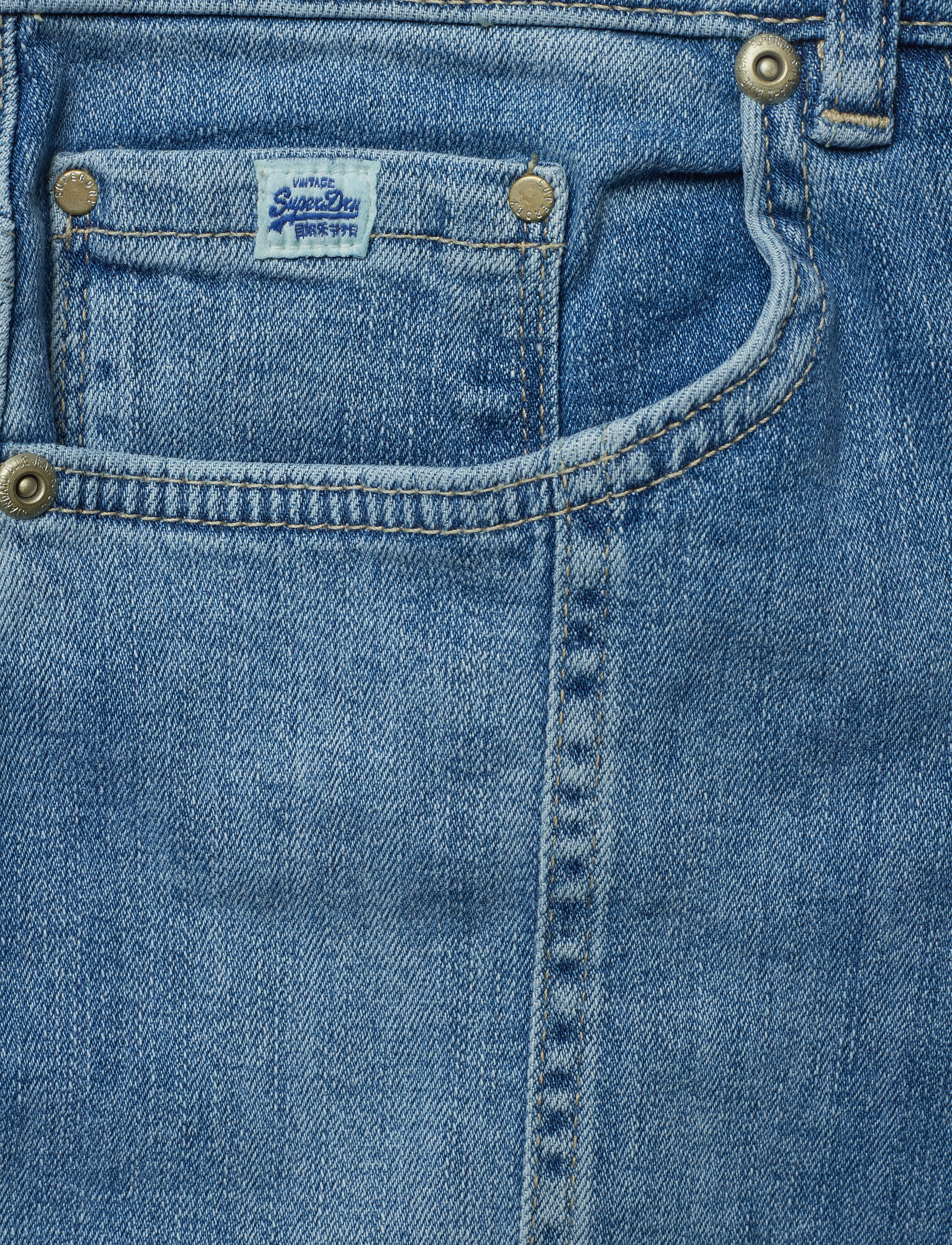 Superdry - DENIM MIDI PENCIL SKIRT - cloud blue - 2