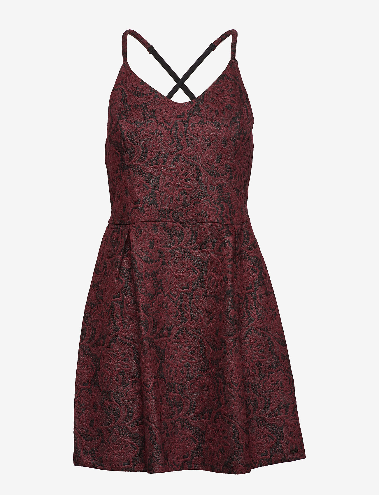 Superdry - ALEXANDRA VEE SKATER DRESS - wine - 0