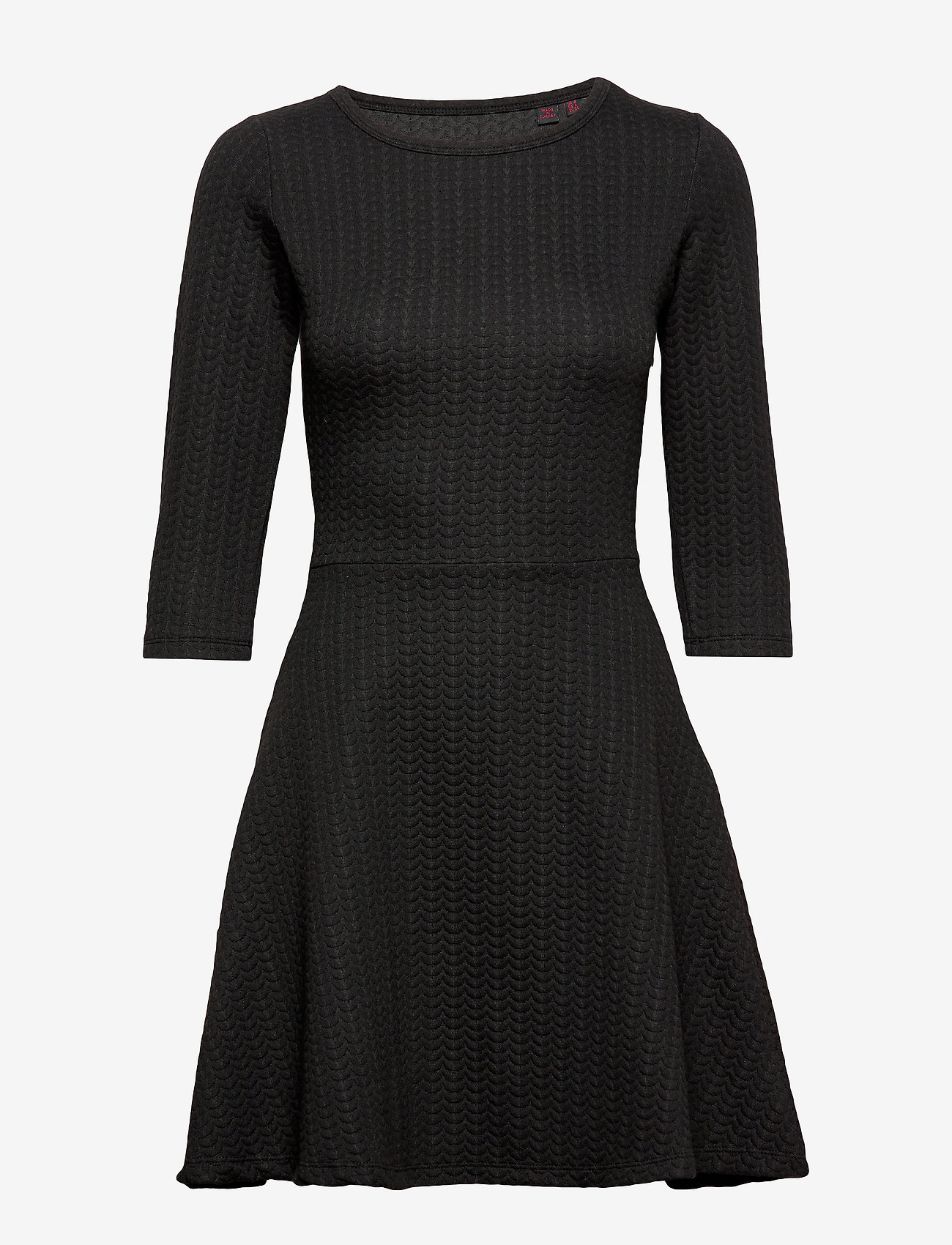 Superdry - RILEY TEXTURED SKATER DRESS - black - 0