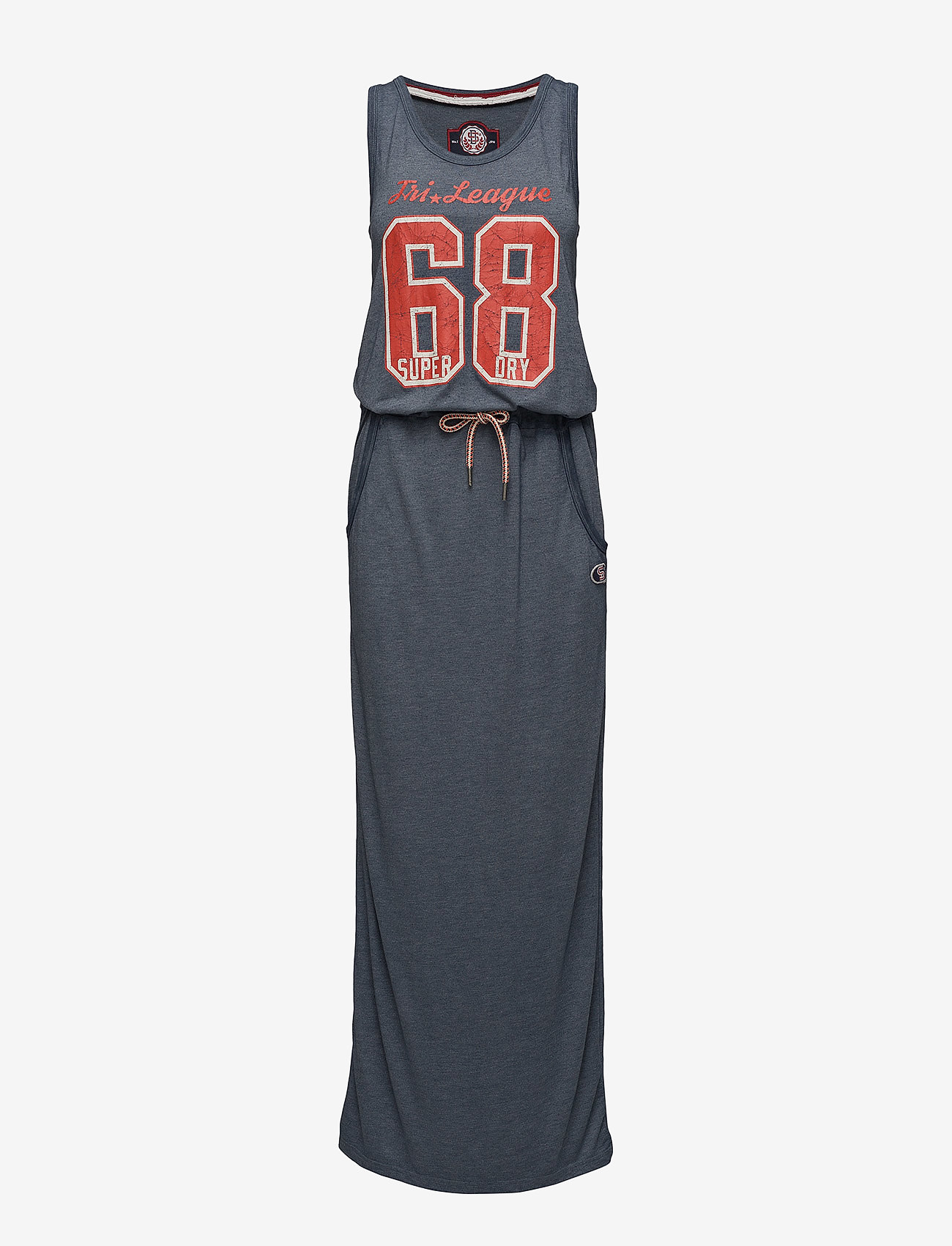 Superdry - TRI LEAGUE MAXI DRESS - navy denim - 0