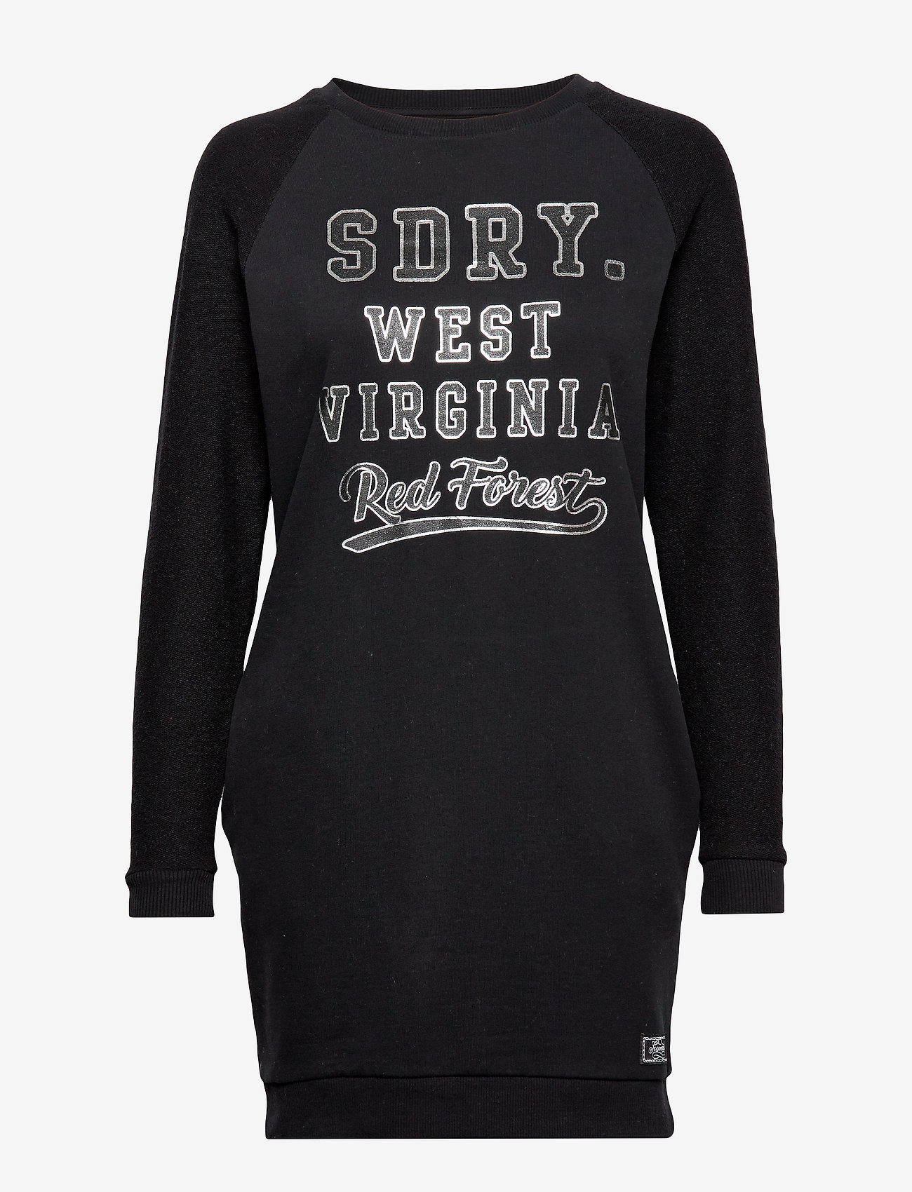 Superdry - TAYLOR SWEAT DRESS - vintage black - 0