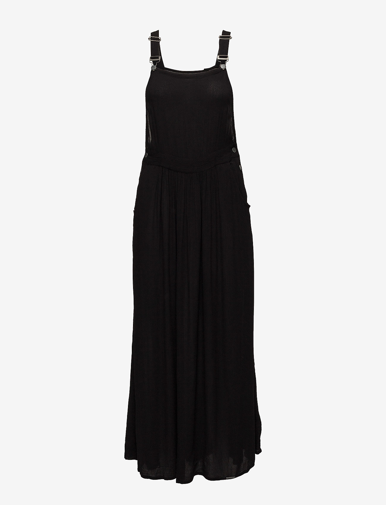 Superdry - FESTIVAL DUNGAREE MAXI DRESS - black - 0