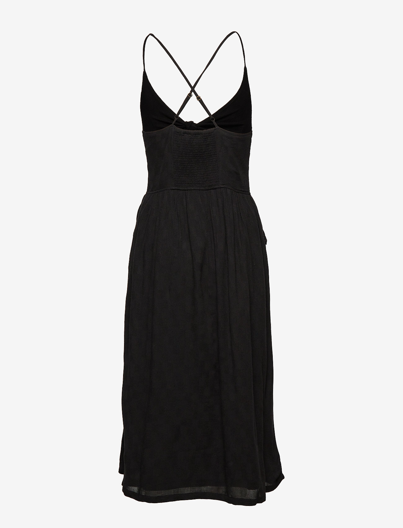 Superdry - JAYDE TIE FRONT MIDI DRESS - black - 1