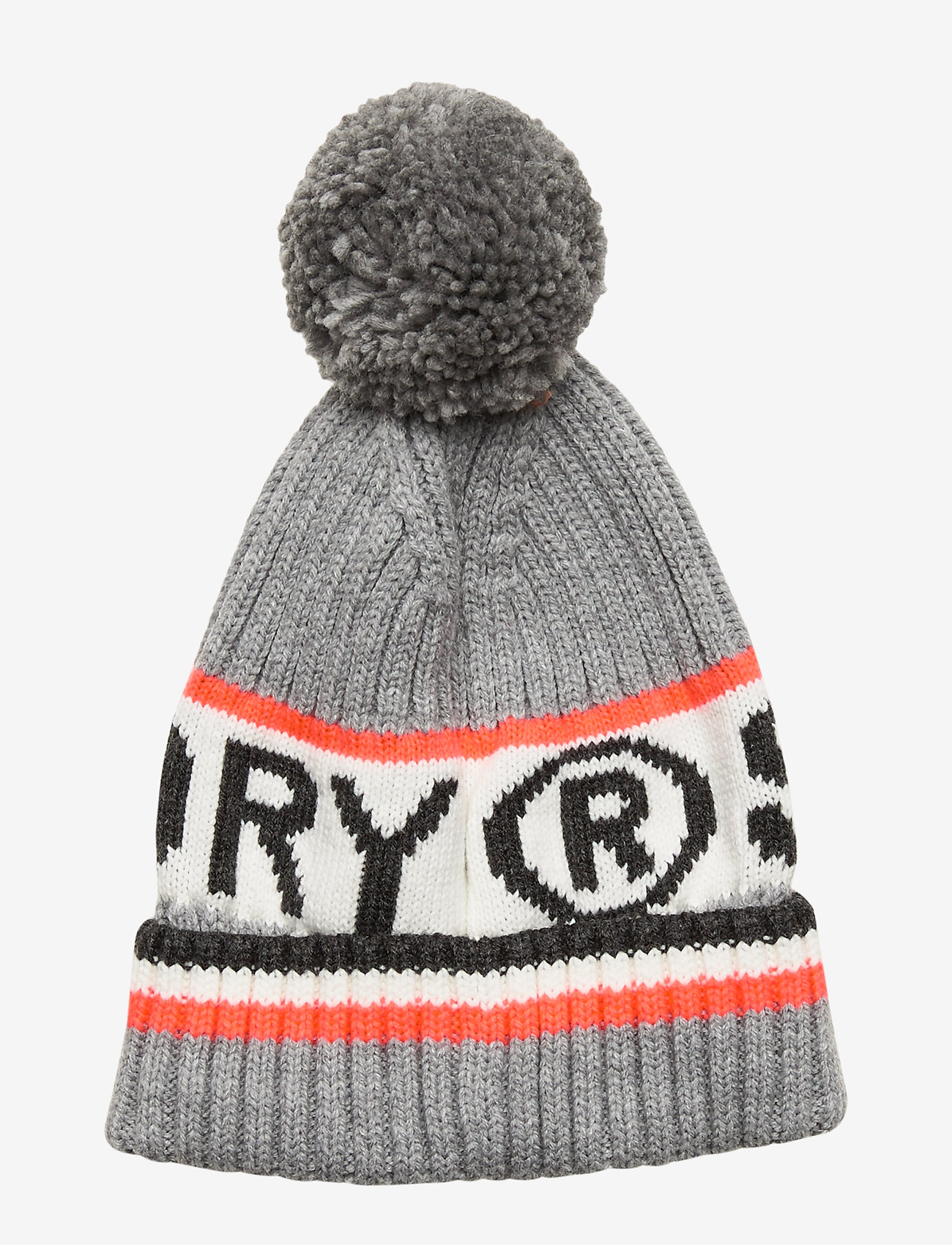 Superdry - SUPER SD LOGO BEANIE - grey ice marl/fluro coral - 1