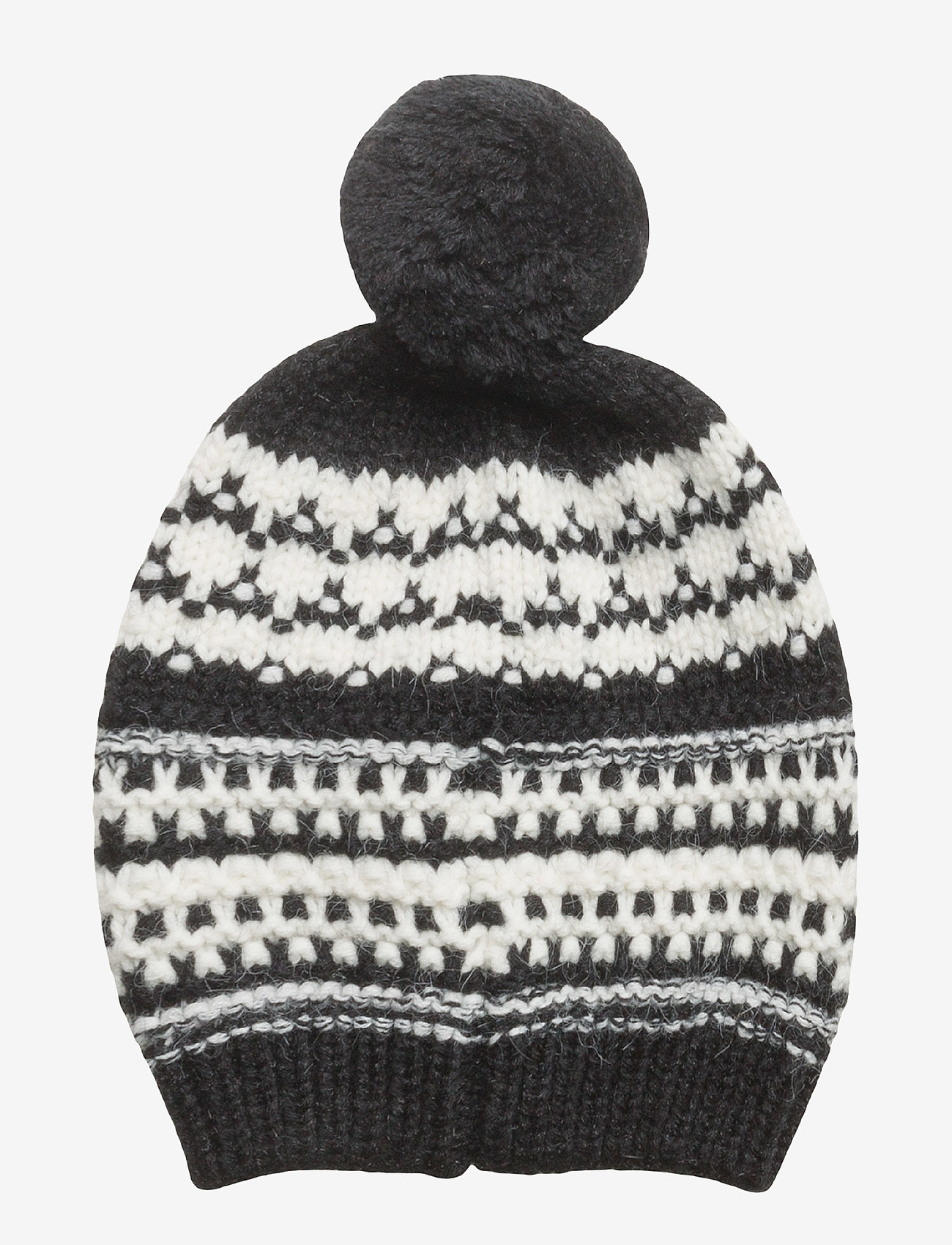 Superdry - NORDIC PATTERN BOBBLE HAT - black/cream - 1