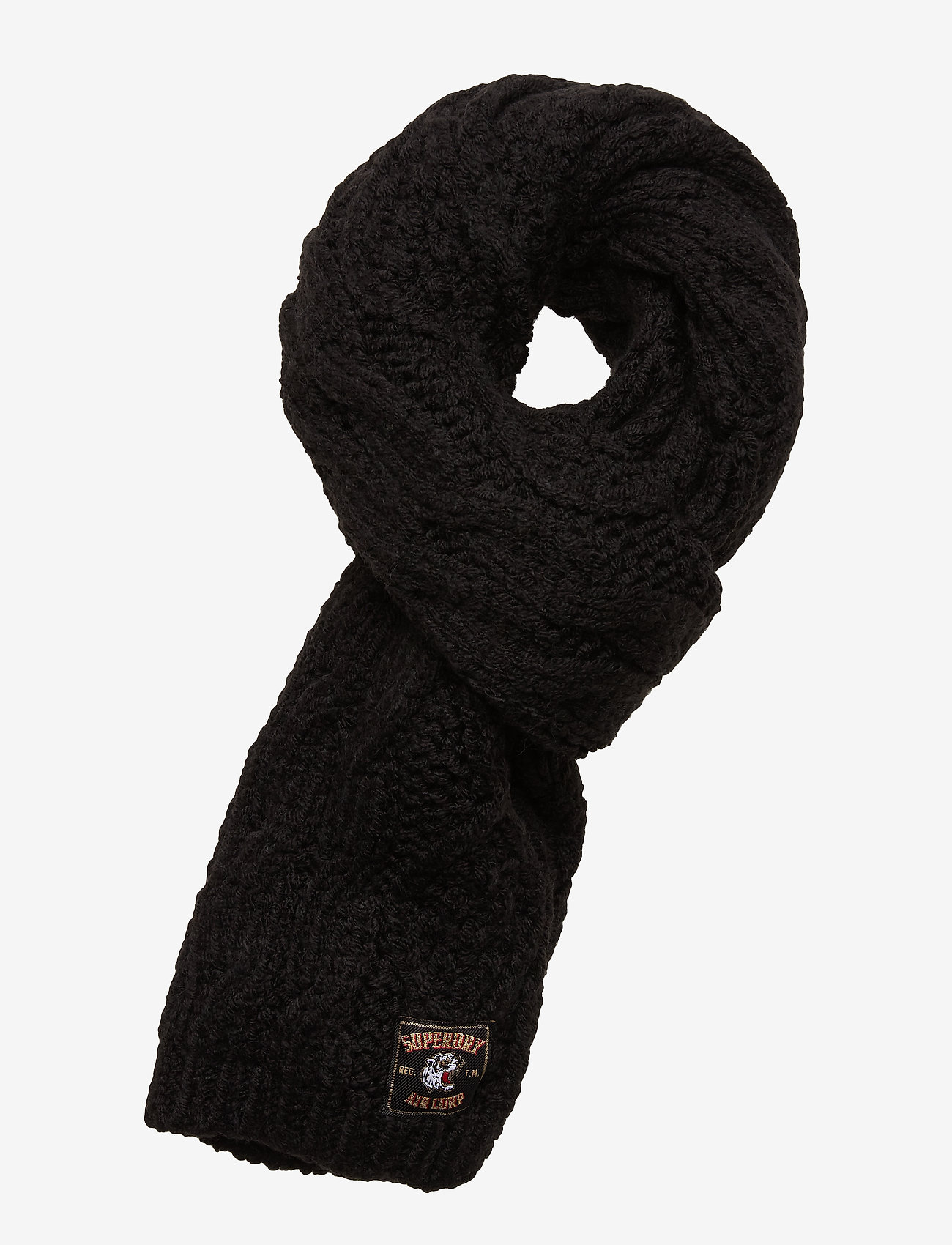 Superdry - CHIC REGAL CABLE SCARF - black - 0