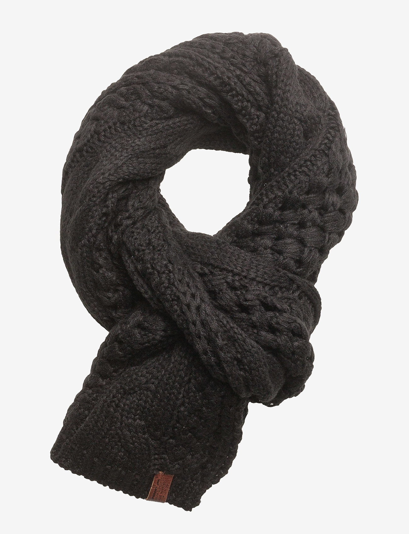 Superdry - NORTH CABLE SCARF - black - 0