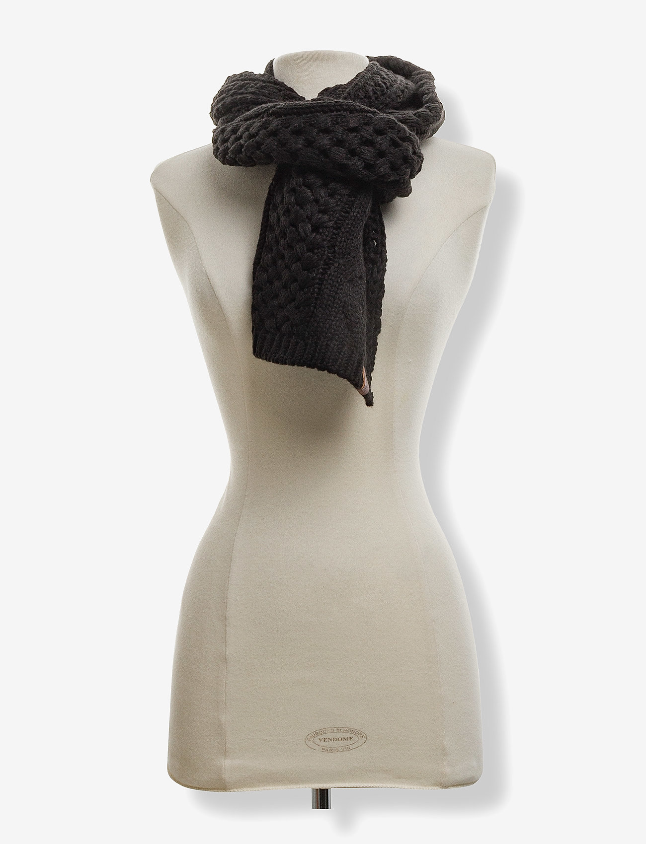Superdry - NORTH CABLE SCARF - black - 1