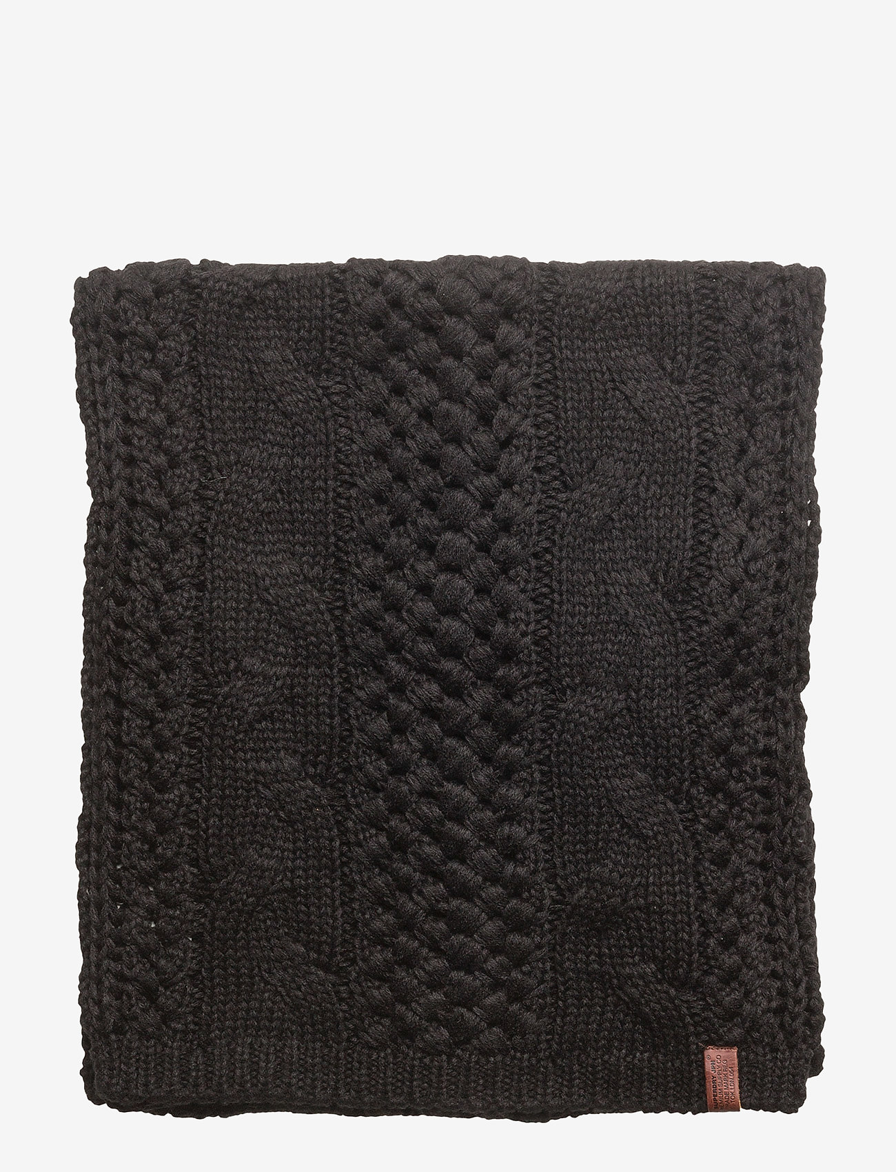 Superdry - NORTH CABLE SCARF - black - 2