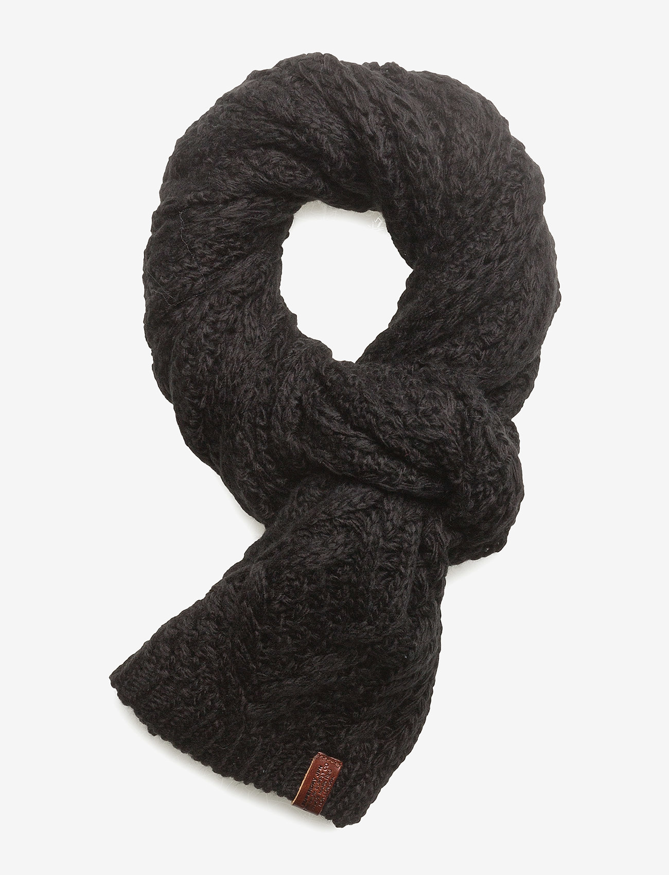 NEBRASKA CABLE SCARF - BLACK