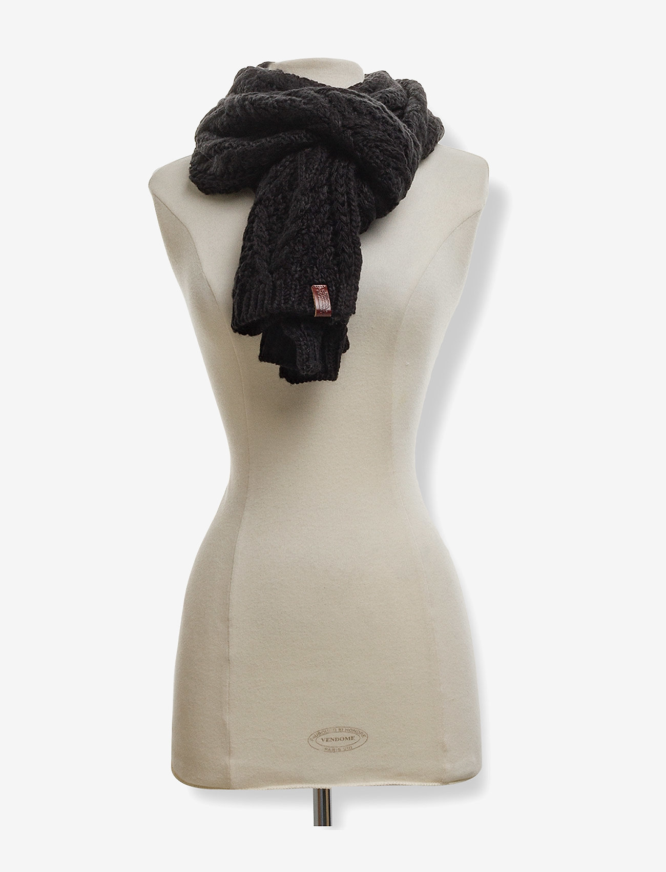 Superdry - NEBRASKA CABLE SCARF - black - 1