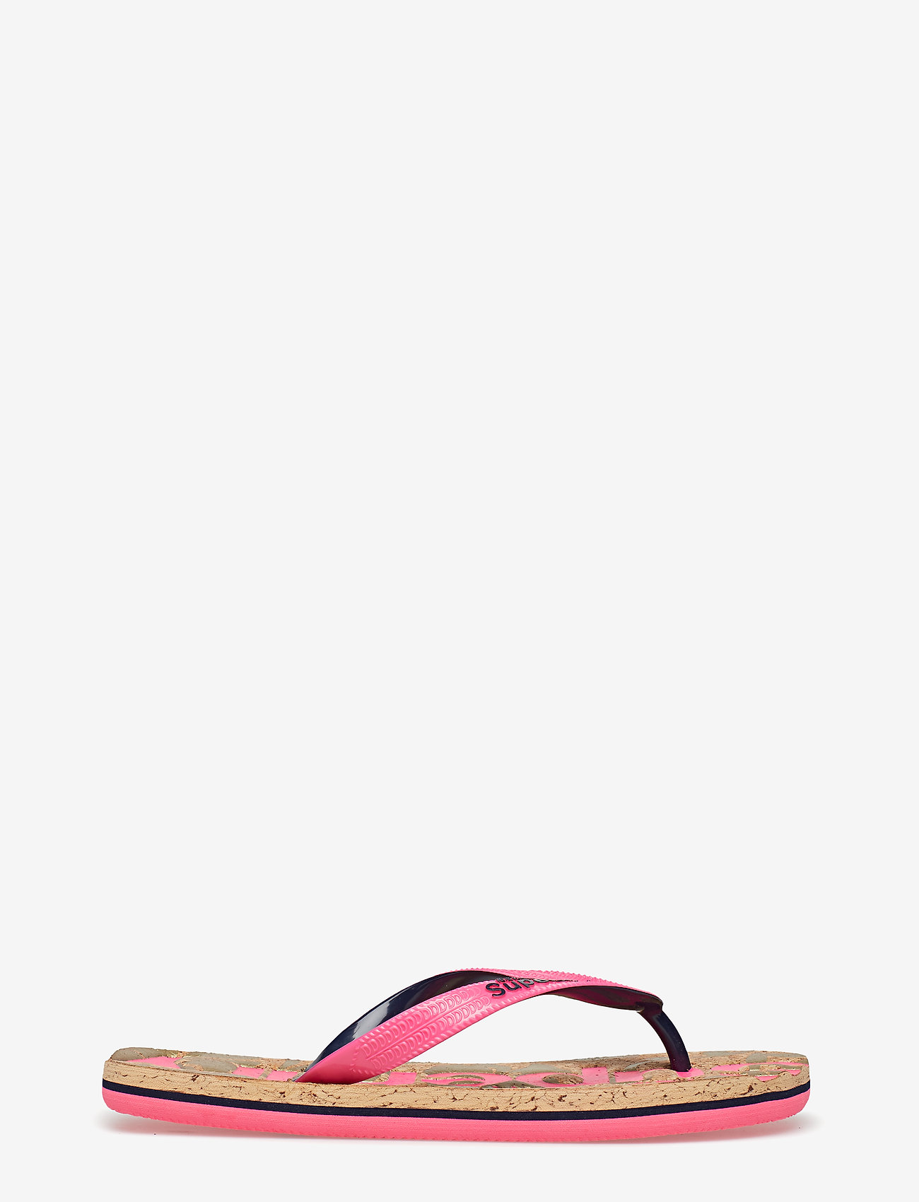 Superdry - PRINTED CORK FLIP FLOP - fluro pink/dark navy - 1