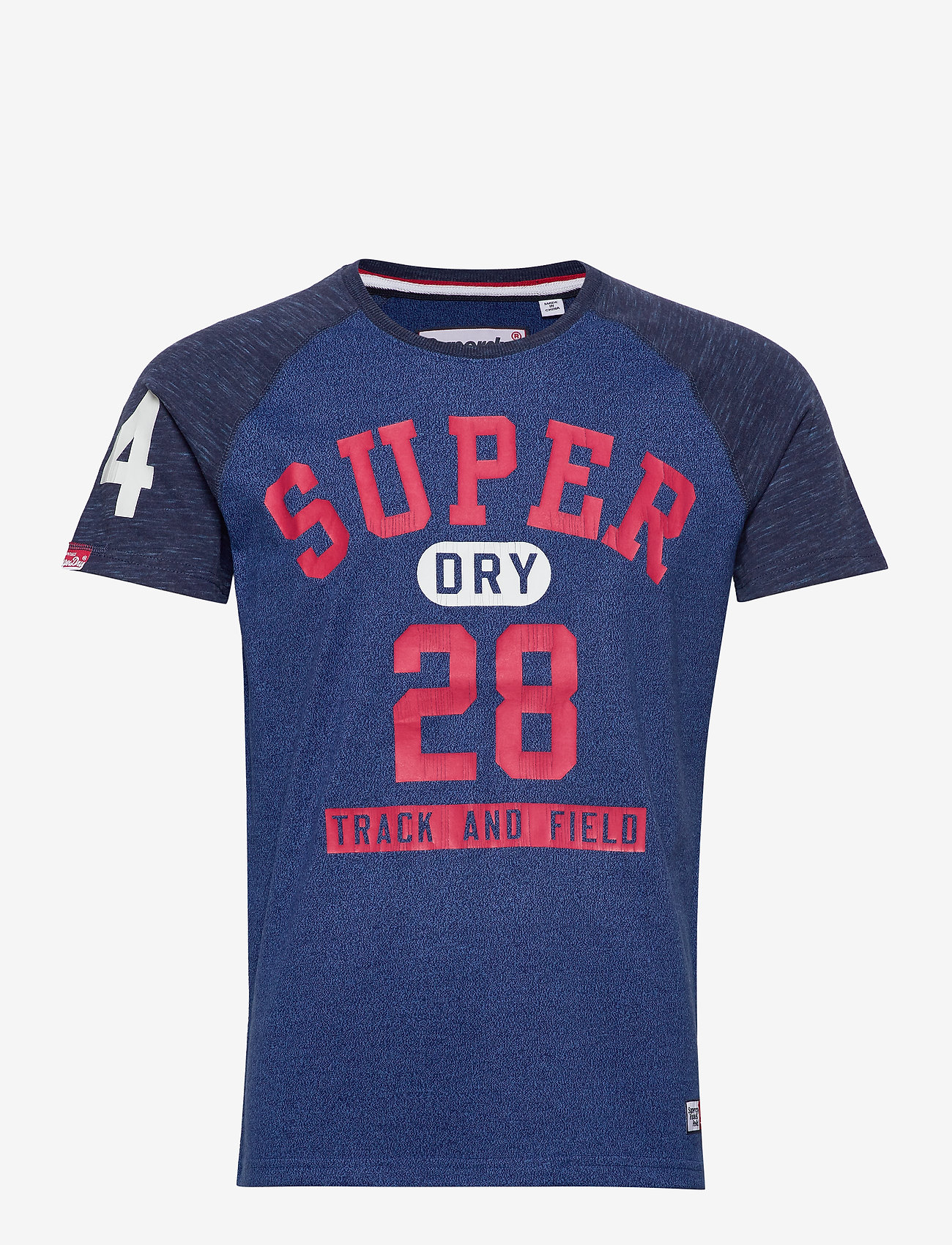 Superdry - TRACKSTER BASEBALL S/S TEE - hypercobaltgrt/prussianbluemrl - 0