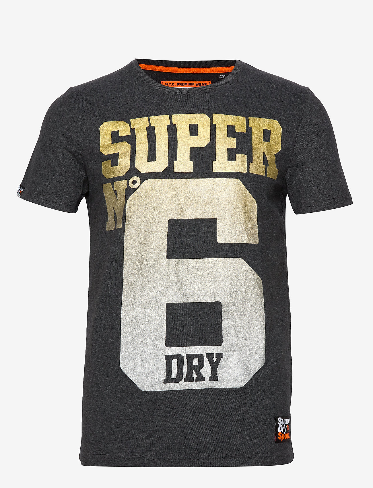 Superdry - SUPER NO 6 TEE - charcoal marl - 0