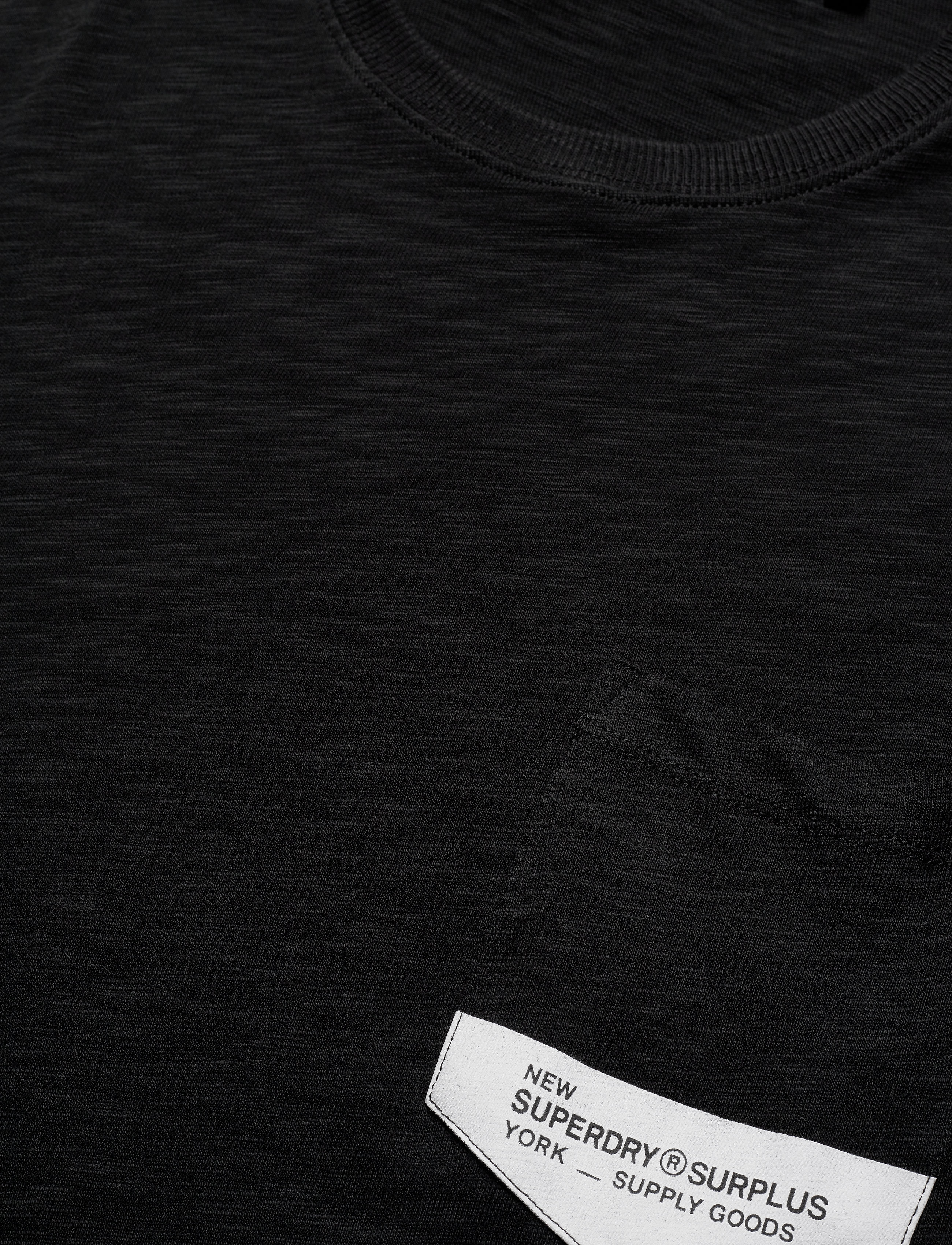 Superdry - SURPLUS GOODS PKT TEE - black slub - 2