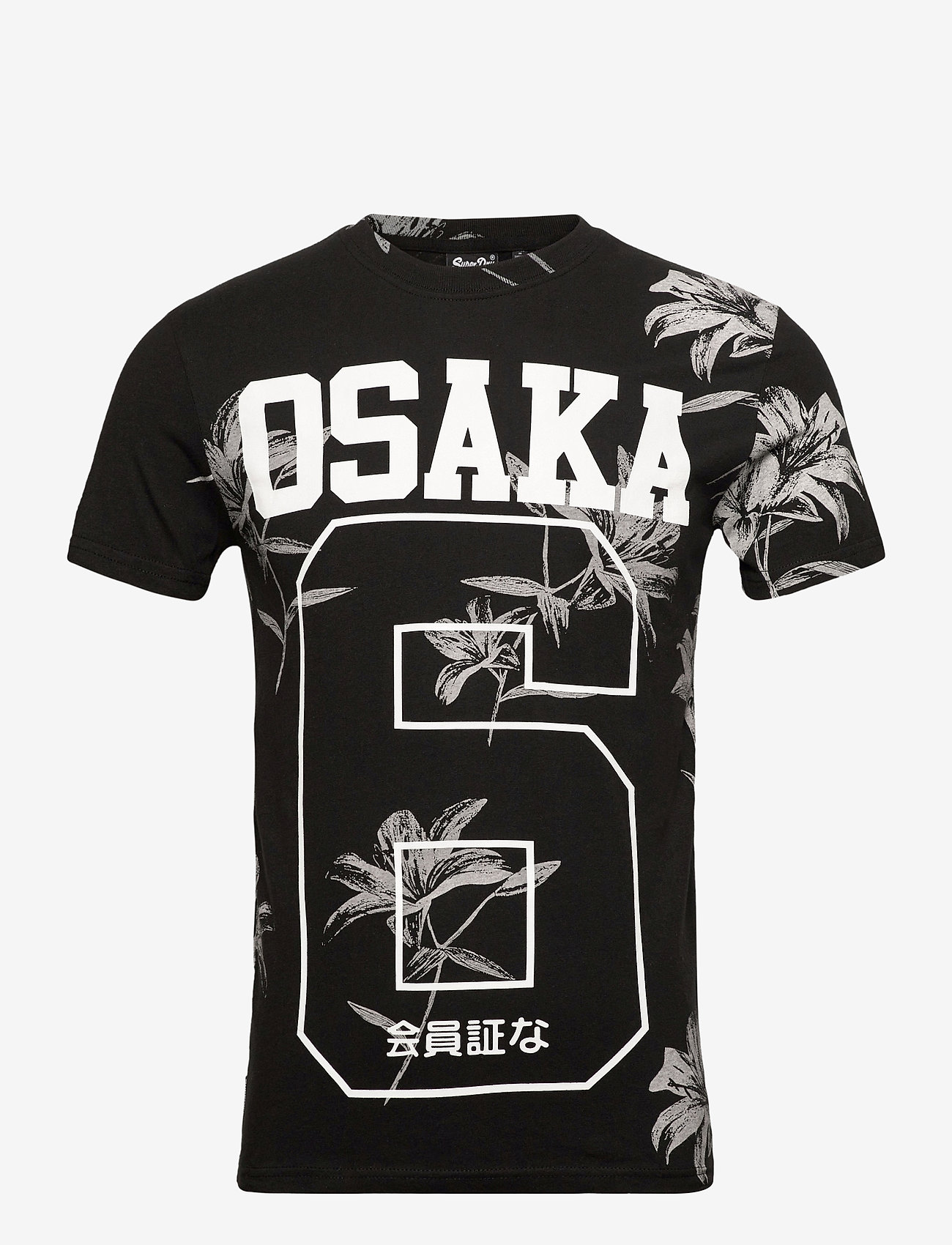 Superdry - SUPER 5'S TEE - venice flower black - 0