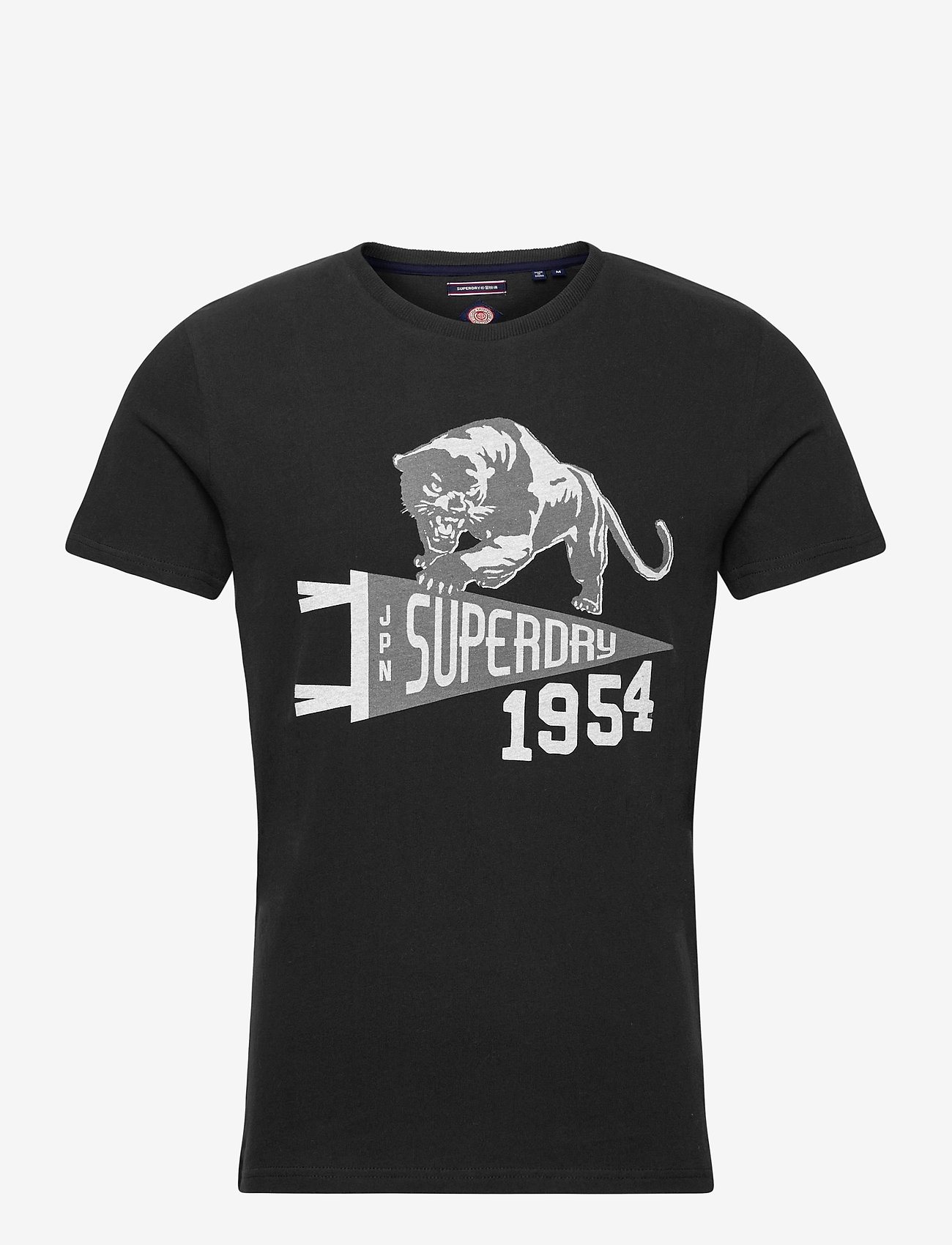 Superdry - MASCOT VARSITY TEE - black - 0