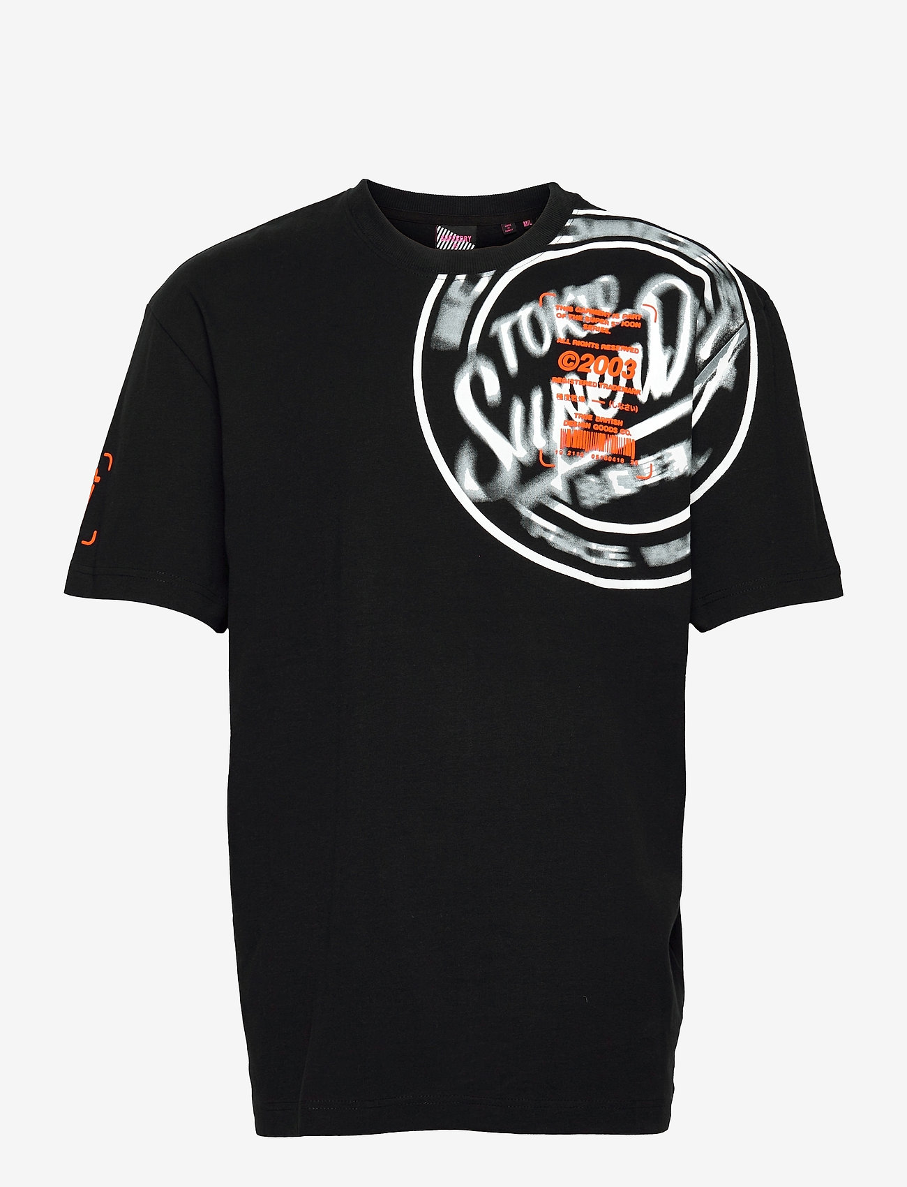 Superdry - SUPER 5 DECONSTRUCT TEE - jet black - 0