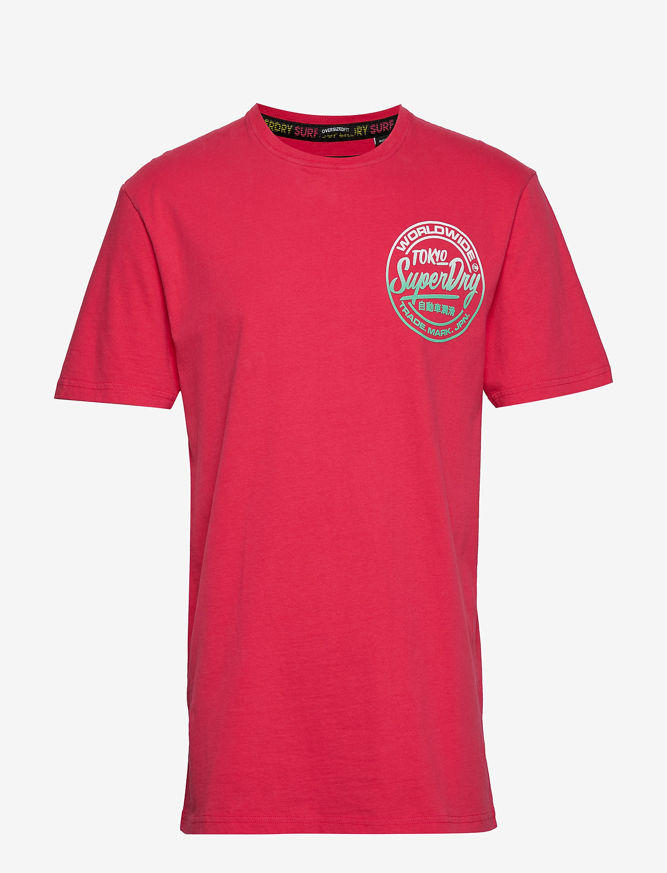 Superdry - TICKET TYPE OVERSIZED FIT TEE - raspberry - 0