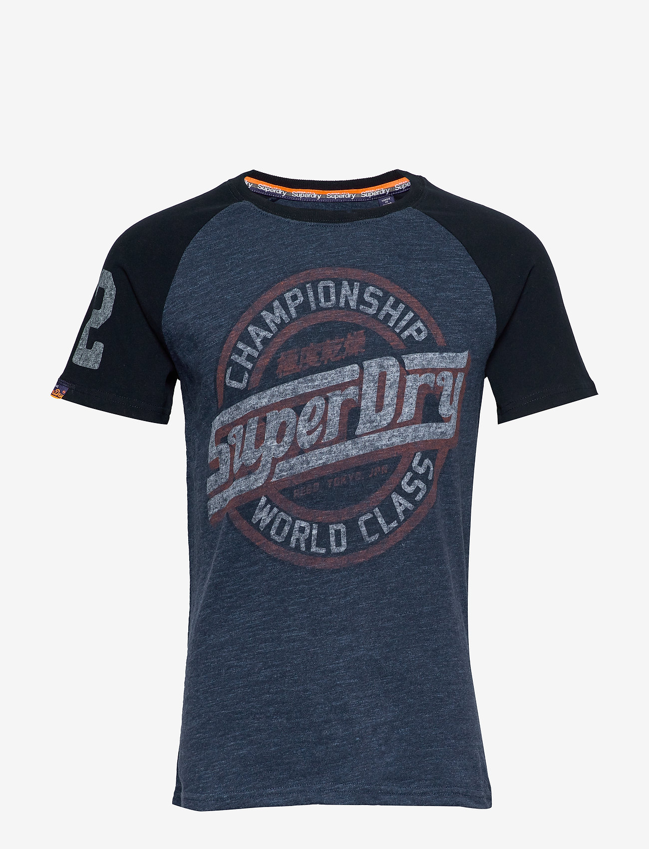 Superdry - 054 MAJOR LEAGUE RAGLAN TEE - highland blue grit/eclipsenavy - 0