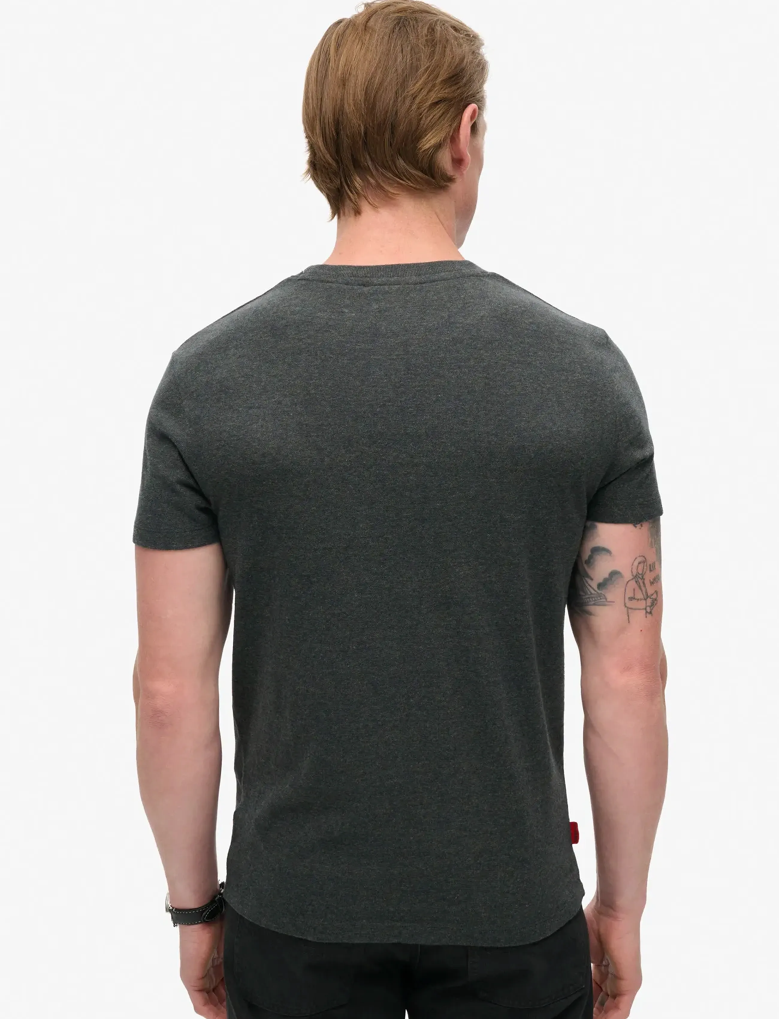 Superdry - VINTAGE LOGO EMB TEE - die niedrigsten preise - eclipse navy/olive feeder - 4