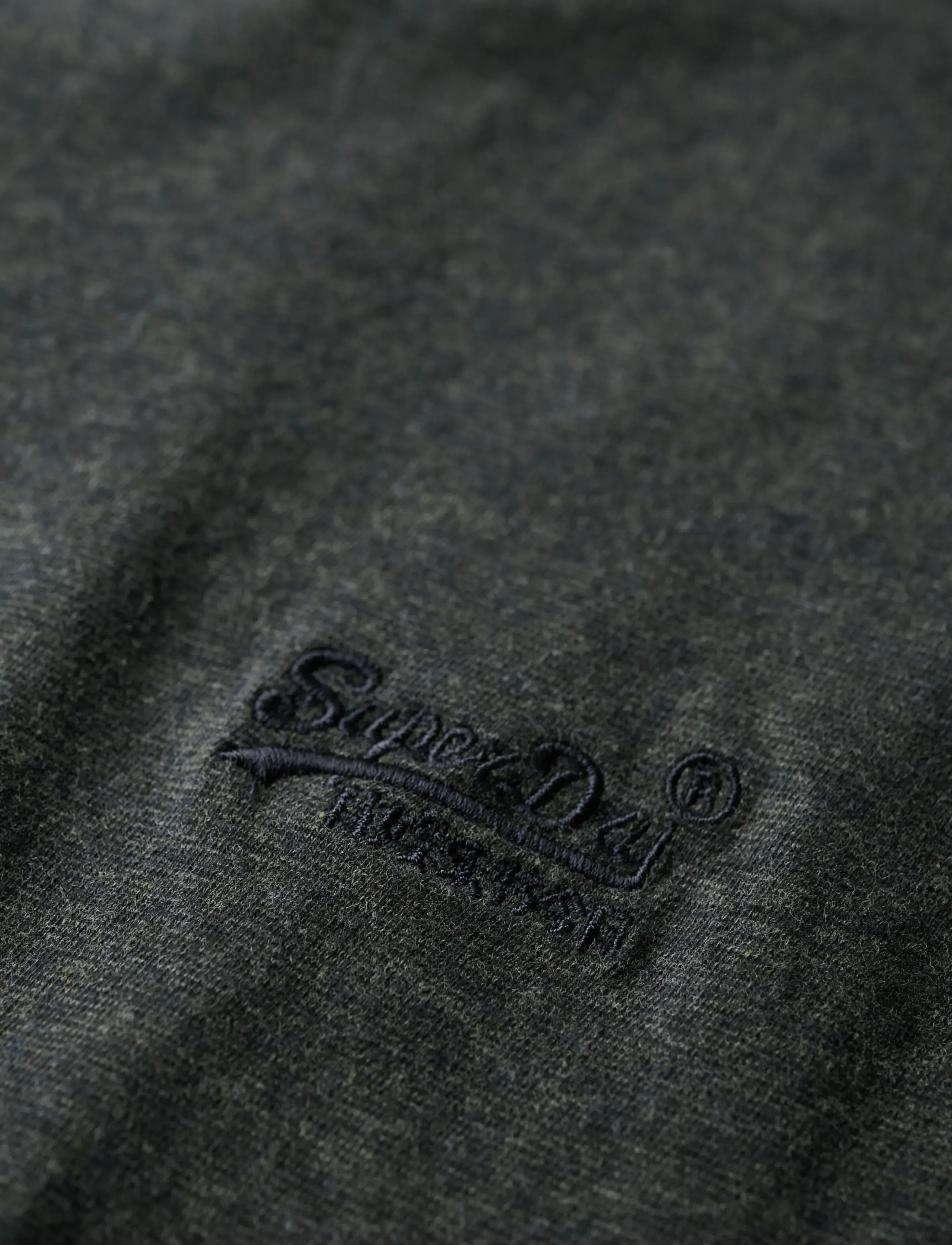 Superdry - VINTAGE LOGO EMB TEE - die niedrigsten preise - eclipse navy/olive feeder - 5