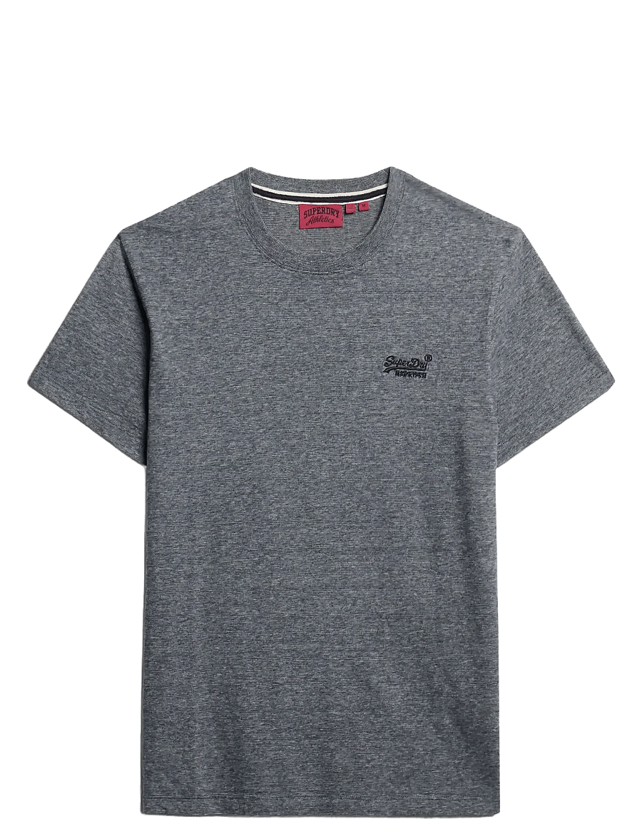 Superdry - VINTAGE LOGO EMB TEE - short-sleeved t-shirts - eclipse navy/grey marl feeder - 1