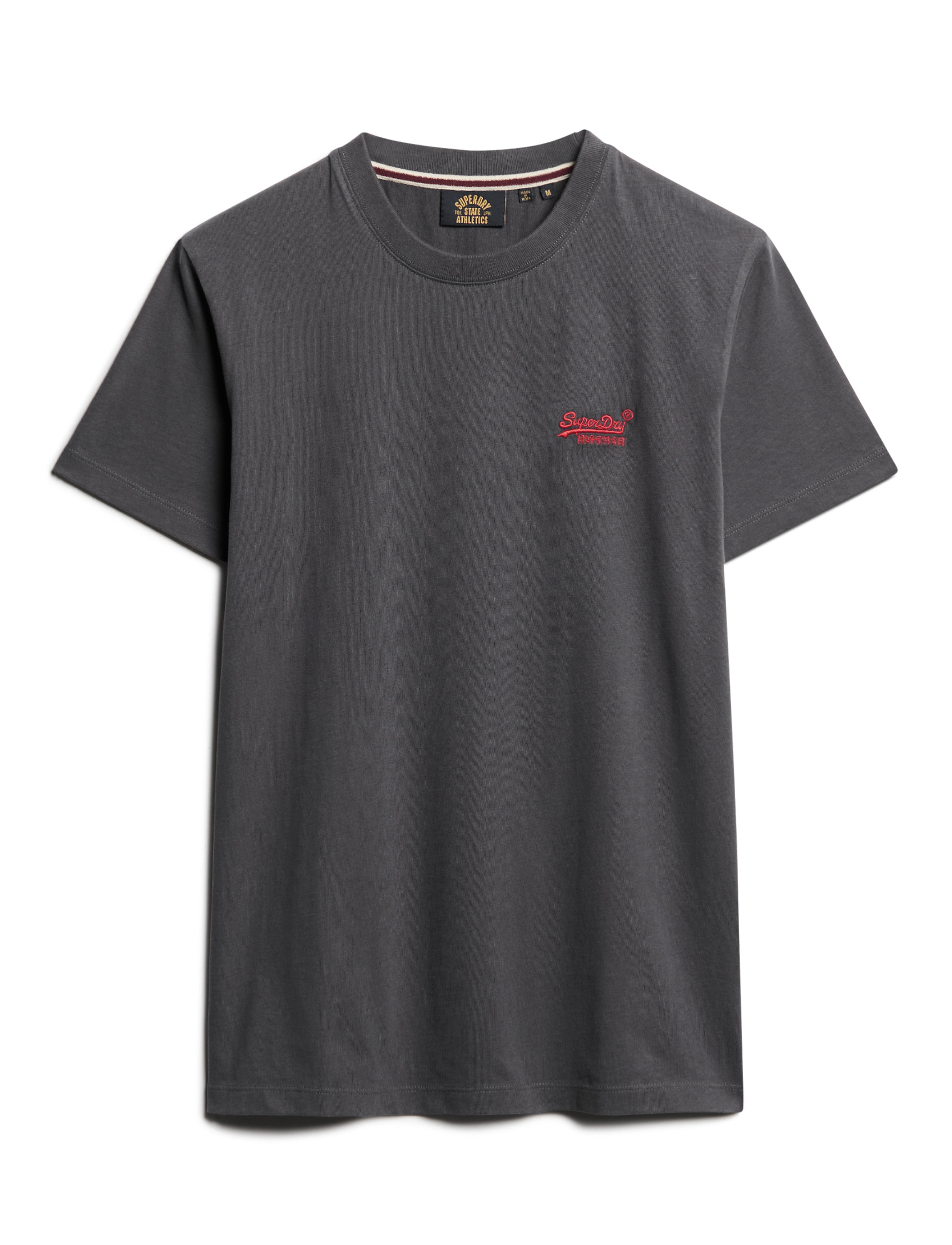 Superdry - VINTAGE LOGO EMB TEE - laveste priser - graphite black/fluro red - 1
