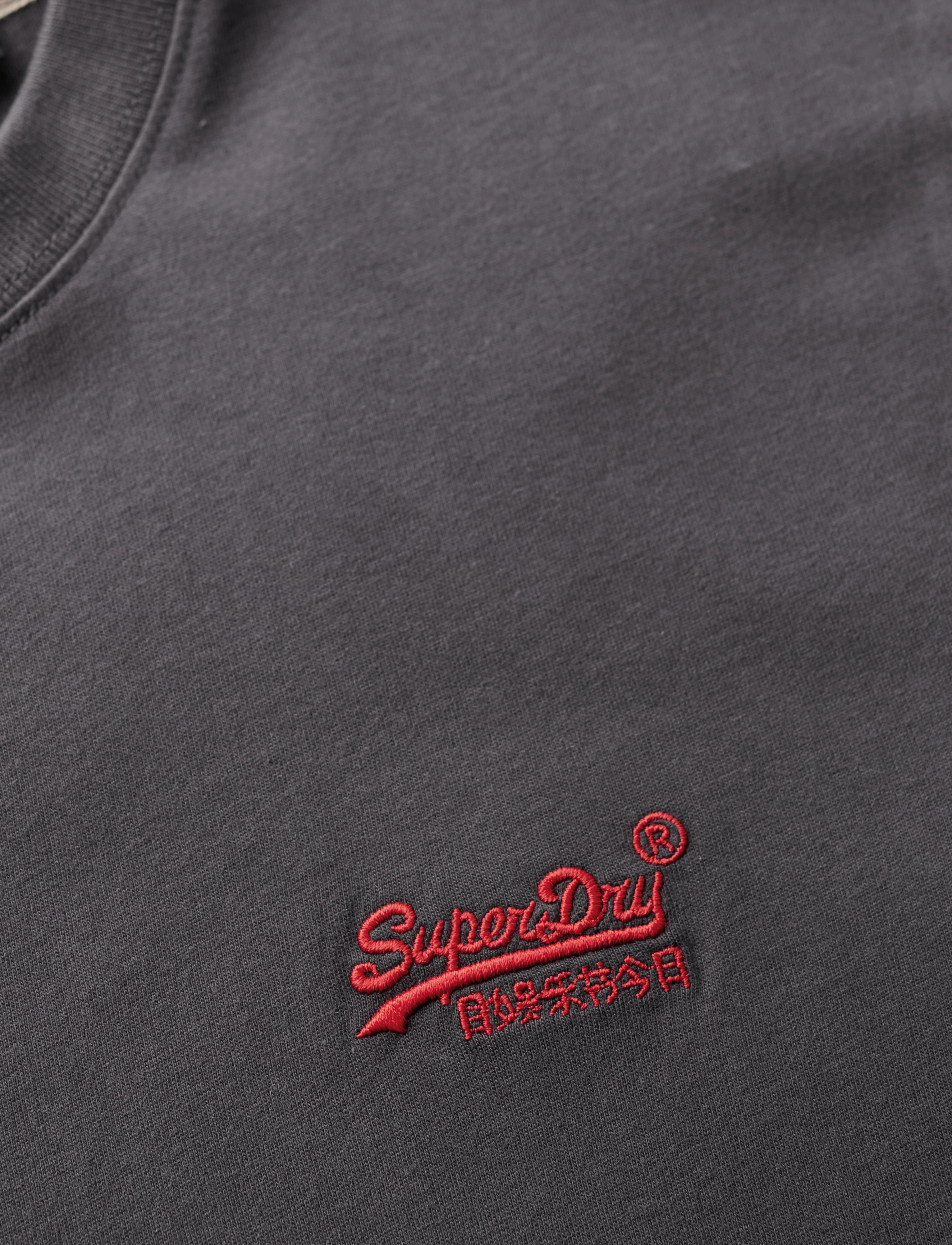 Superdry - VINTAGE LOGO EMB TEE - laveste priser - graphite black/fluro red - 3