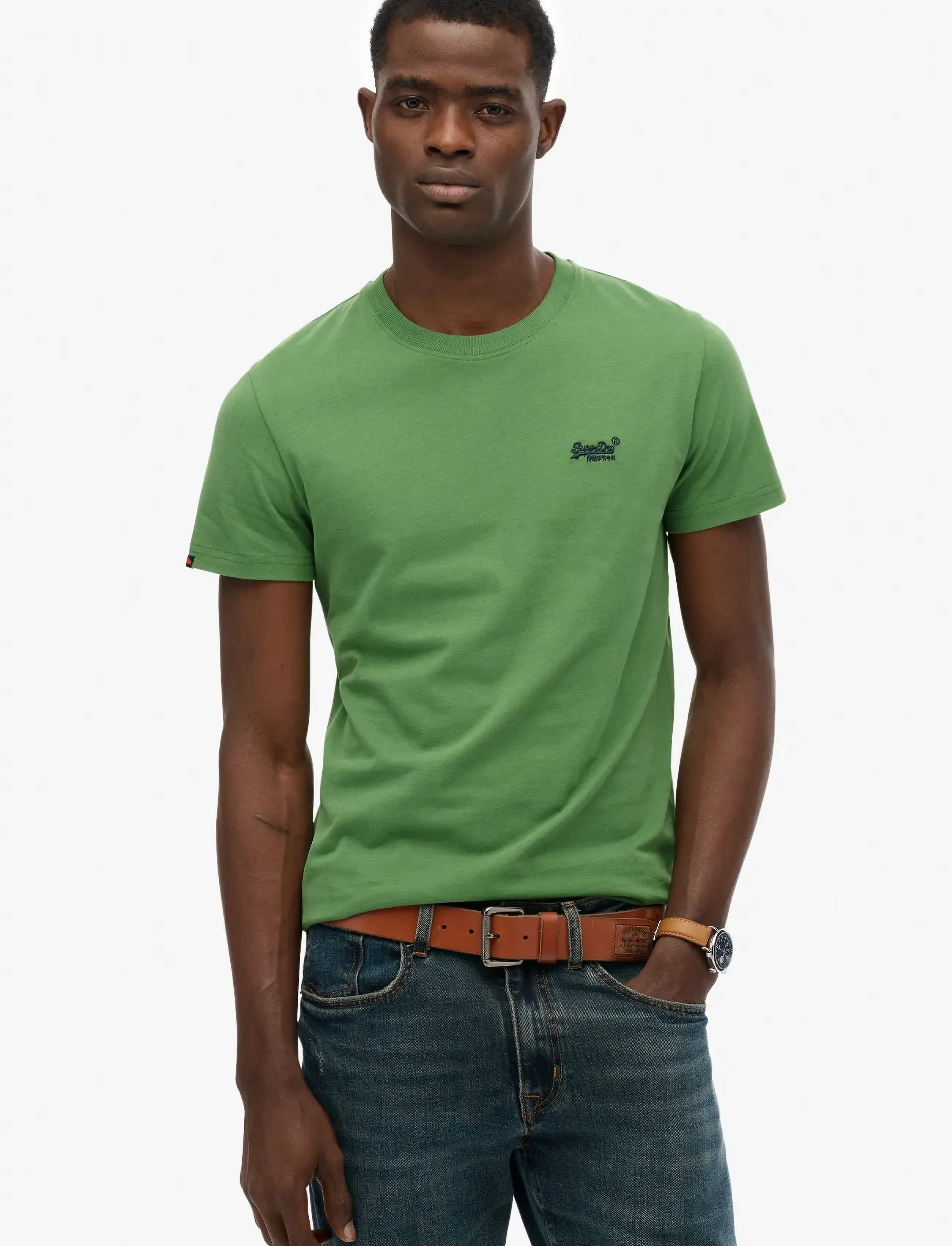 Superdry VINTAGE LOGO EMB TEE - T-Shirts - ARTICHOKE GREEN / green