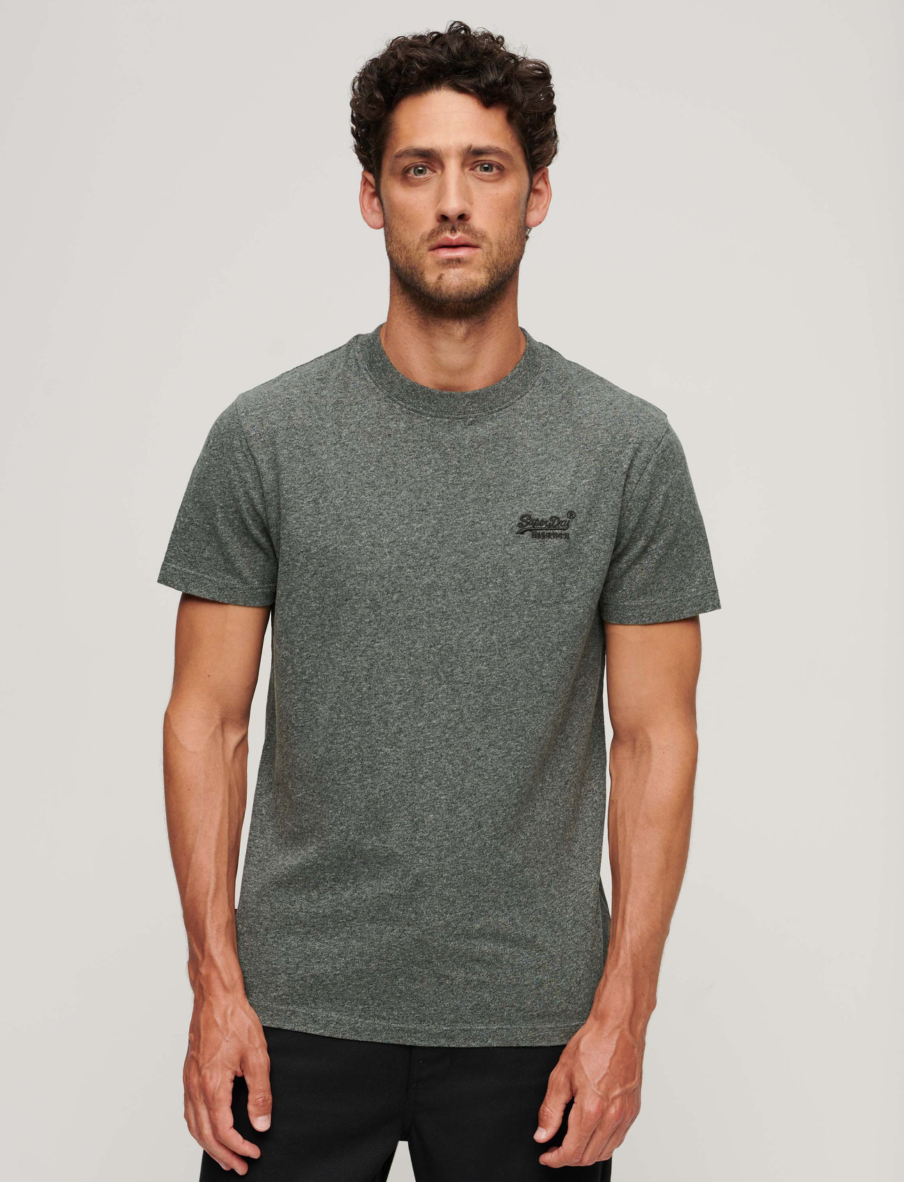 Superdry - ESSENTIAL LOGO EMB TEE - kortärmade t-shirts - asphalt grey grit - 0